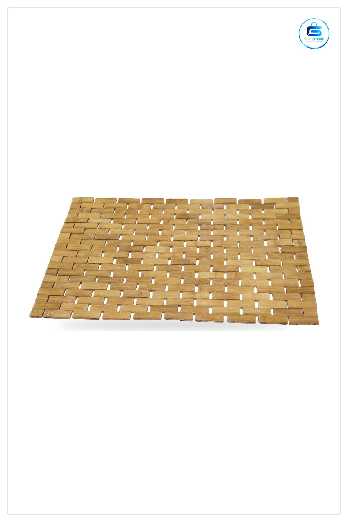 Banyo Paspası Bambu Ahşap Kaymaz 42x62 cm Duş Lavabo Zemin Koruyucu Hijyenik Sıcak Dekor
