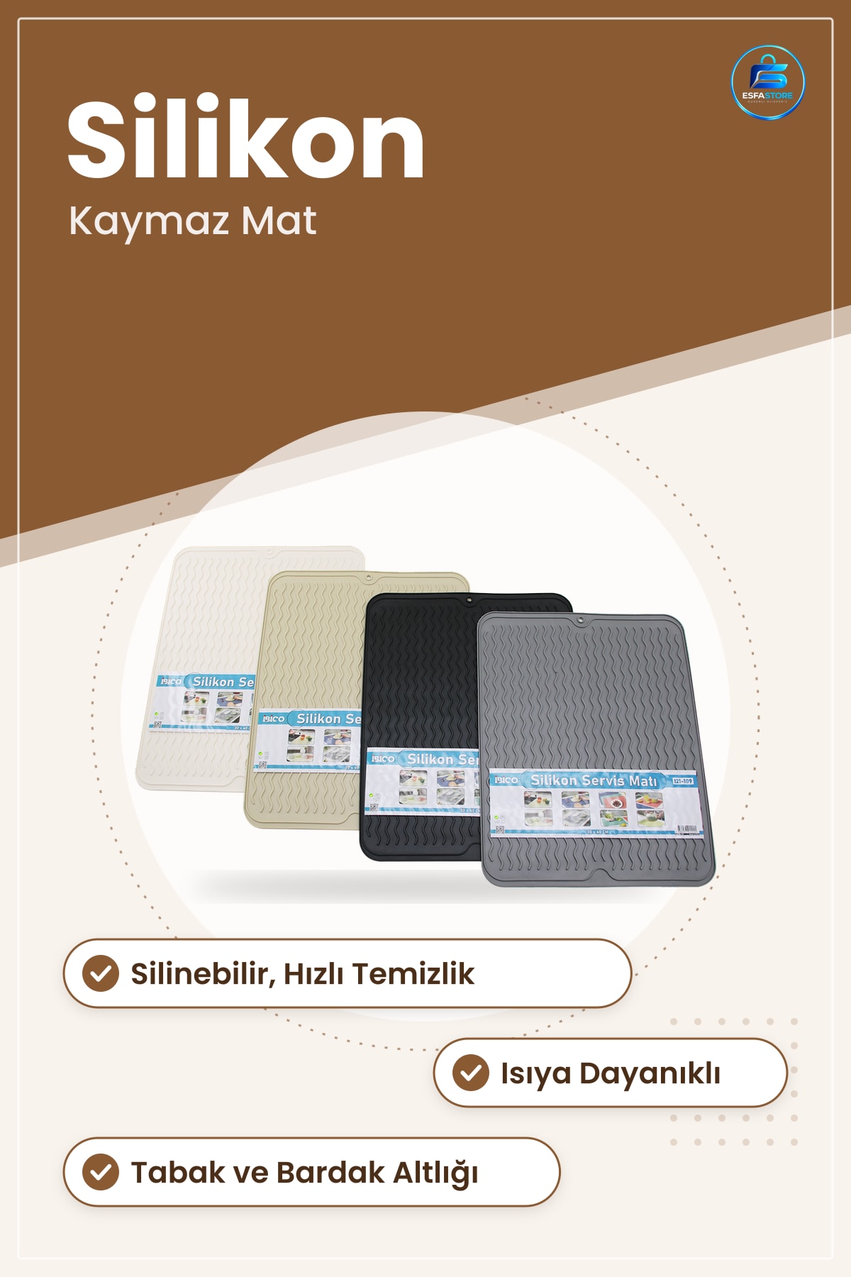 Silikon Runner Amerikan Servisi Çok Amaçlı Kaymaz Mutfak Sofra Altlığı Mat Isıya Dayanıklı