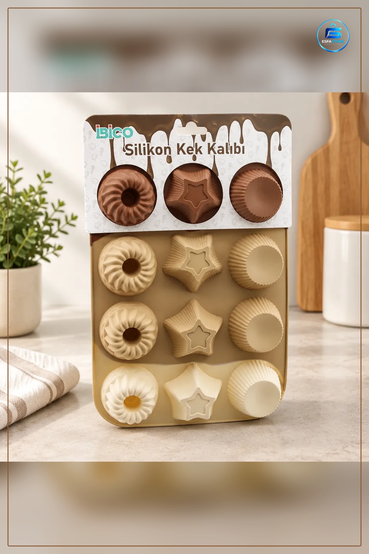 Silikon Muffin Kek Kalıbı Desenli Esnek Yapışmaz Fırın Pişirme Mutfak Tatlı Hazırlık