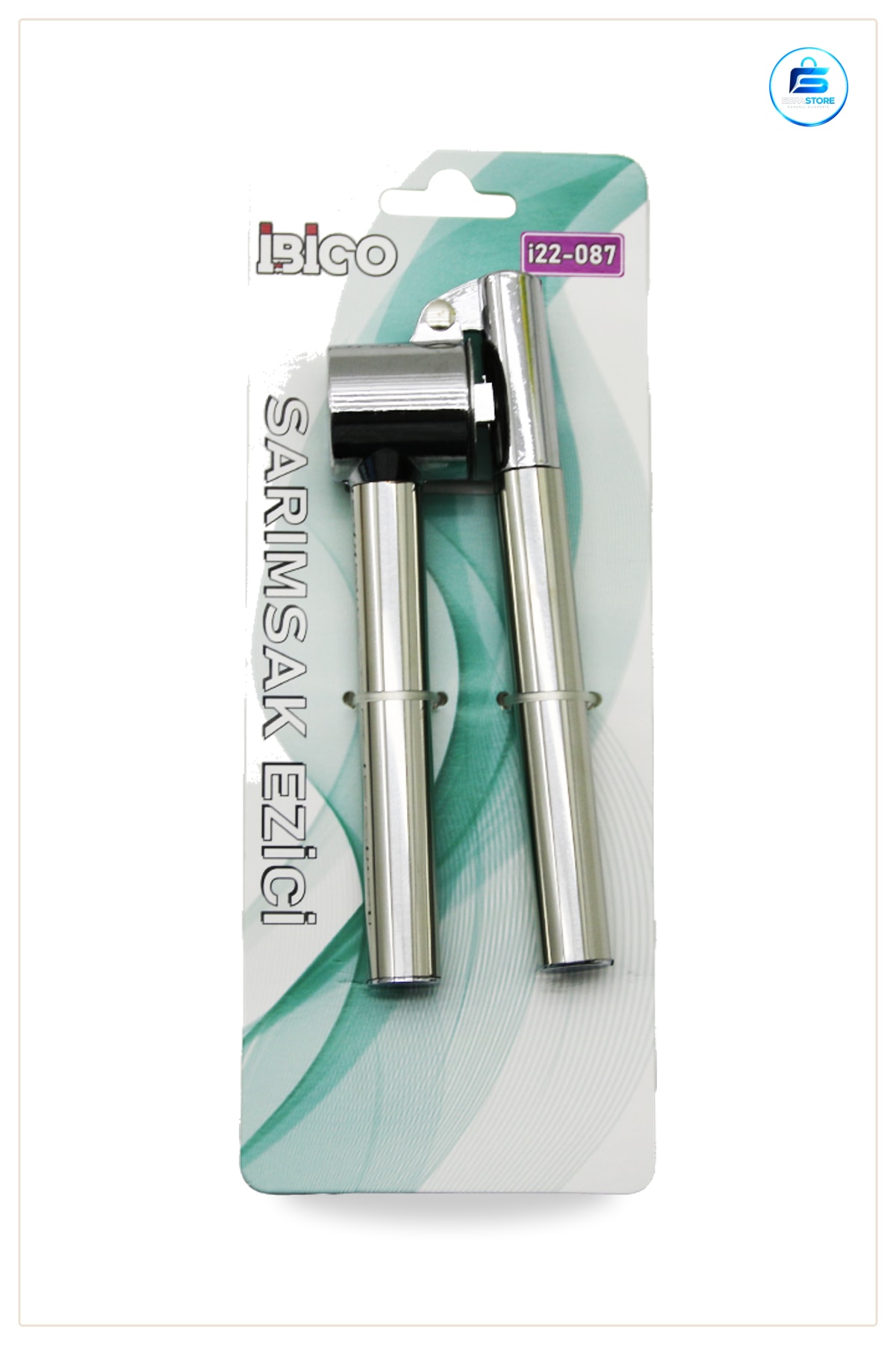 Sarımsak Ezici 11x15.3 cm Çelik Presli Kısa Kollu Mutfak İçin Zencefil Baharat Hazırlama