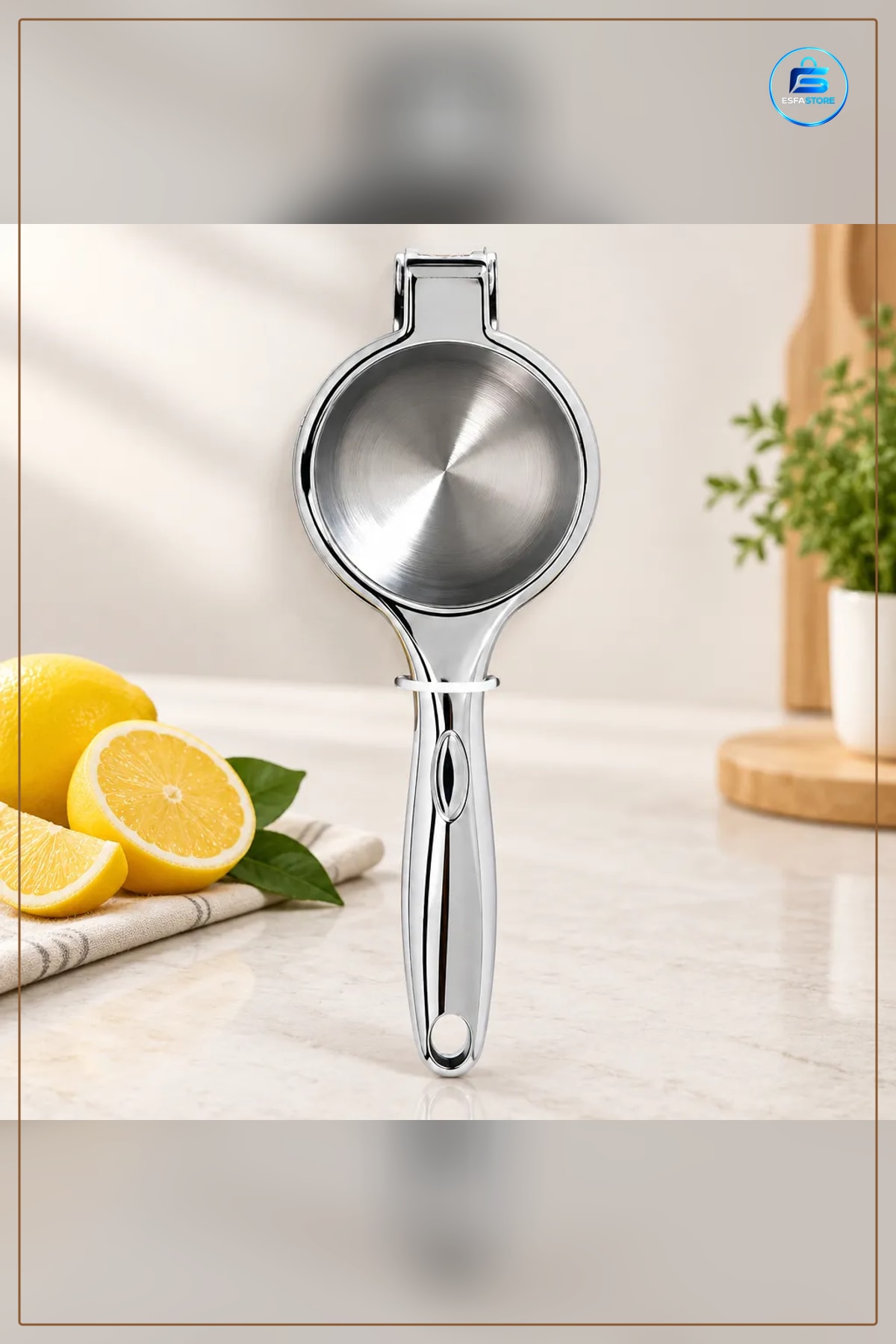Kollu Çelik Limon Sıkacağı 7 cm Narenciye Meyve Suyu Mutfak Pratik Yemek Hazırlık Aracı