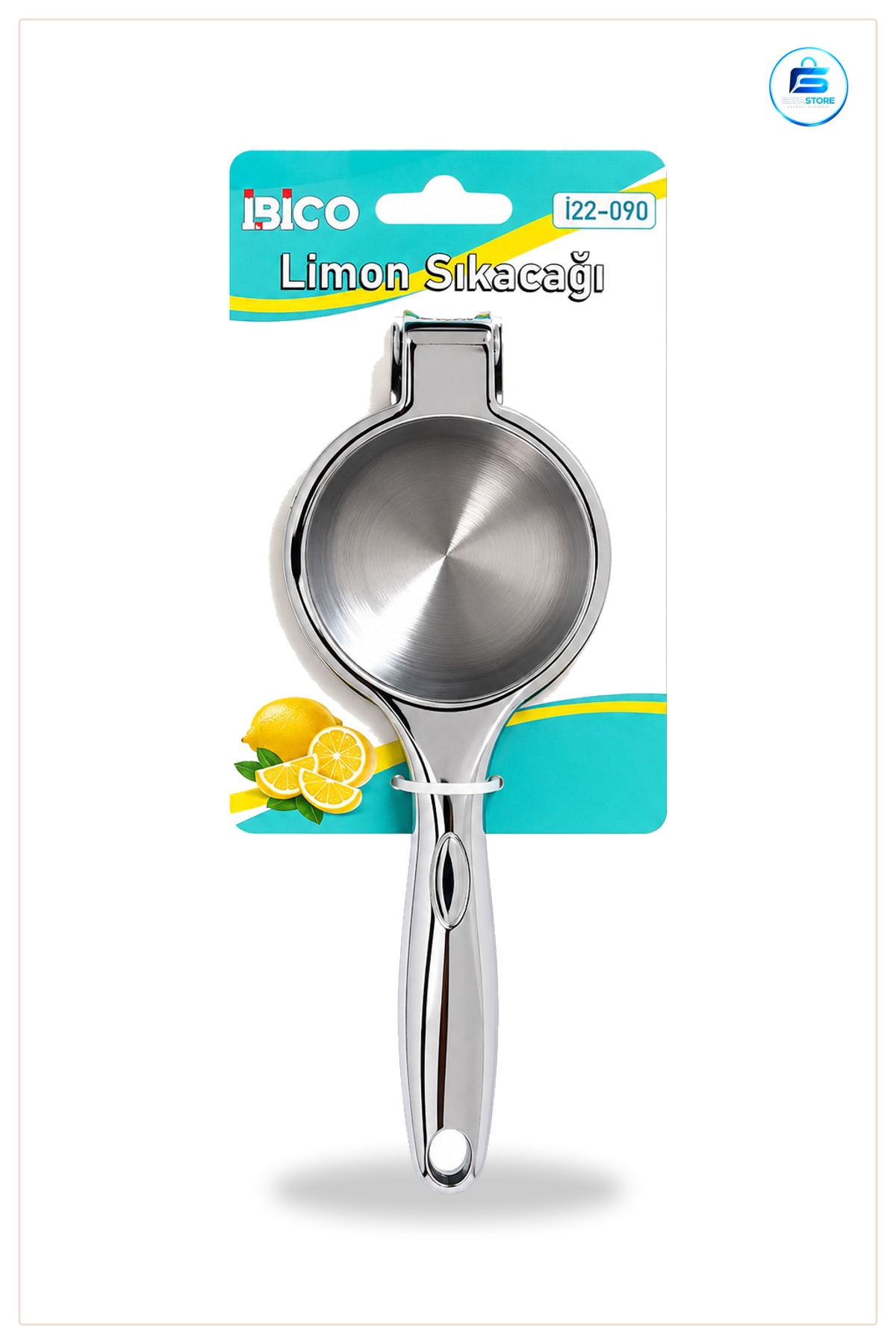 Kollu Çelik Limon Sıkacağı 7 cm Narenciye Meyve Suyu Mutfak Pratik Yemek Hazırlık Aracı