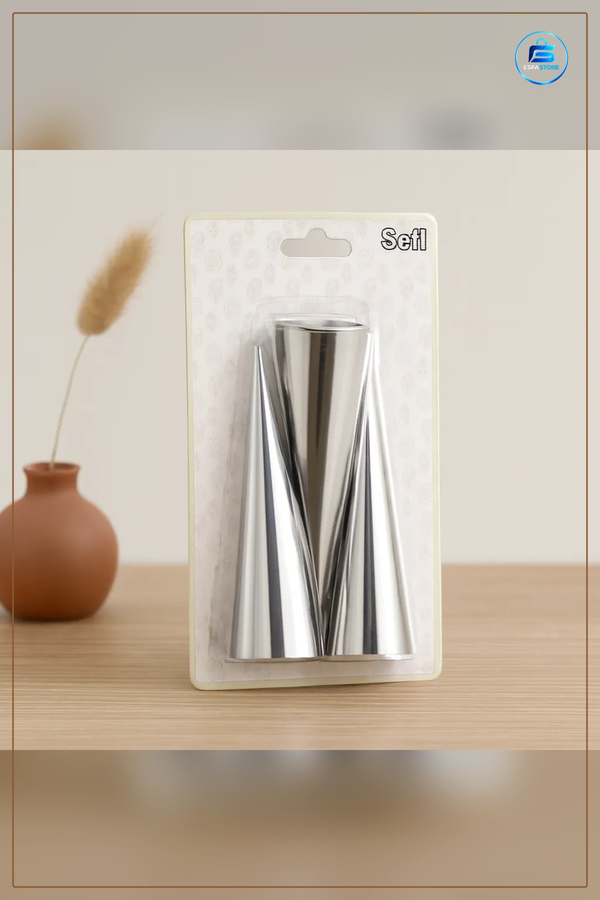 Korneo Kalıbı Metal Çap 3,4 cm Uzunluk 12 Pasta Hamur Dekorasyon Aparatı Mutfak Pastacılık