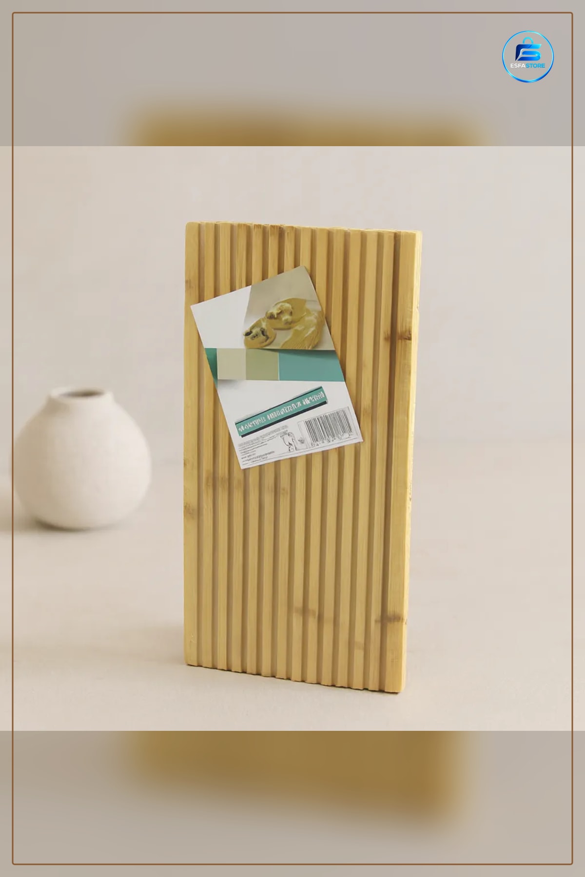 Bambu Servis Kesme Tahtası 17x39x1.5 cm Çift Taraflı Düz ve Kanallı Peynir Ekmek Sunum Mutfak