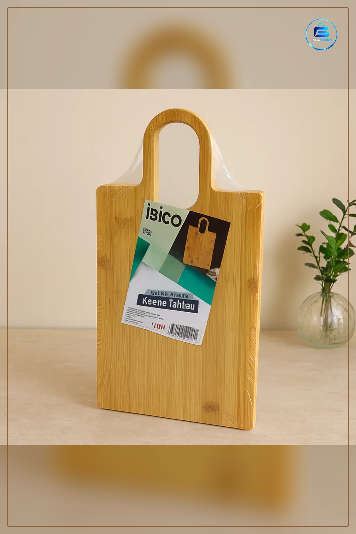 Bambu Kesme Tahtası Oval Kulplı 20x37 cm Doğal Mutfak Doyrama Servis Sunum Peynir Meze