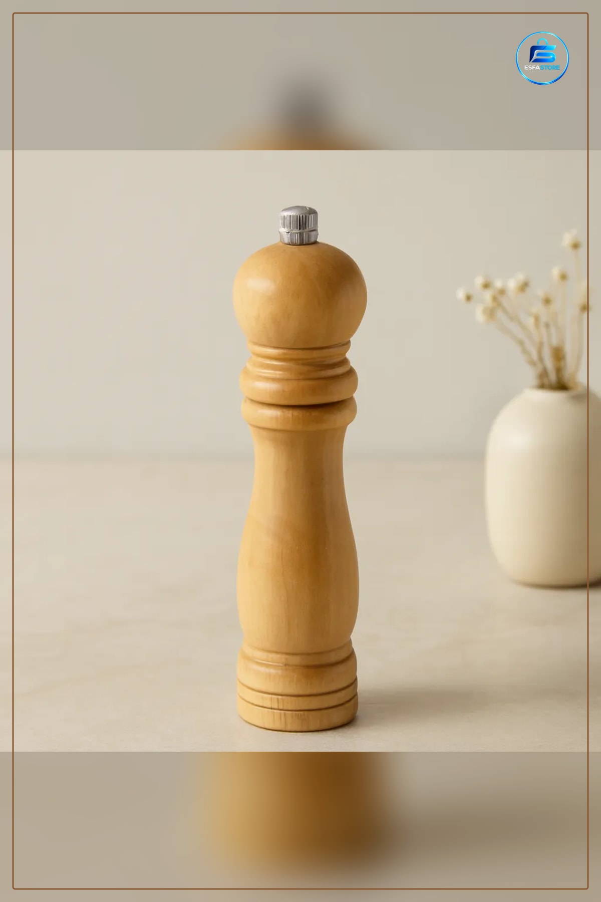 Ahşap Tuz ve Baharat Öğütücü Değirmen 4.5 x 19.5 cm Manuel Karabiber Mutfak Kolay Doldurma