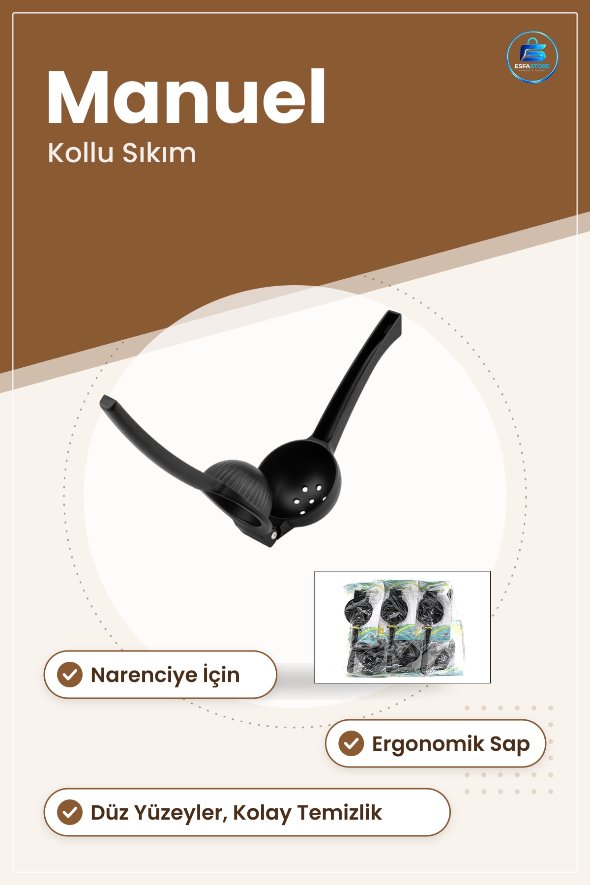 Limon Sıkacğı Kollu Manuel Narenciye Meyve Sıkma Aleti Mutfak Yardımcısı Pratik Siyah