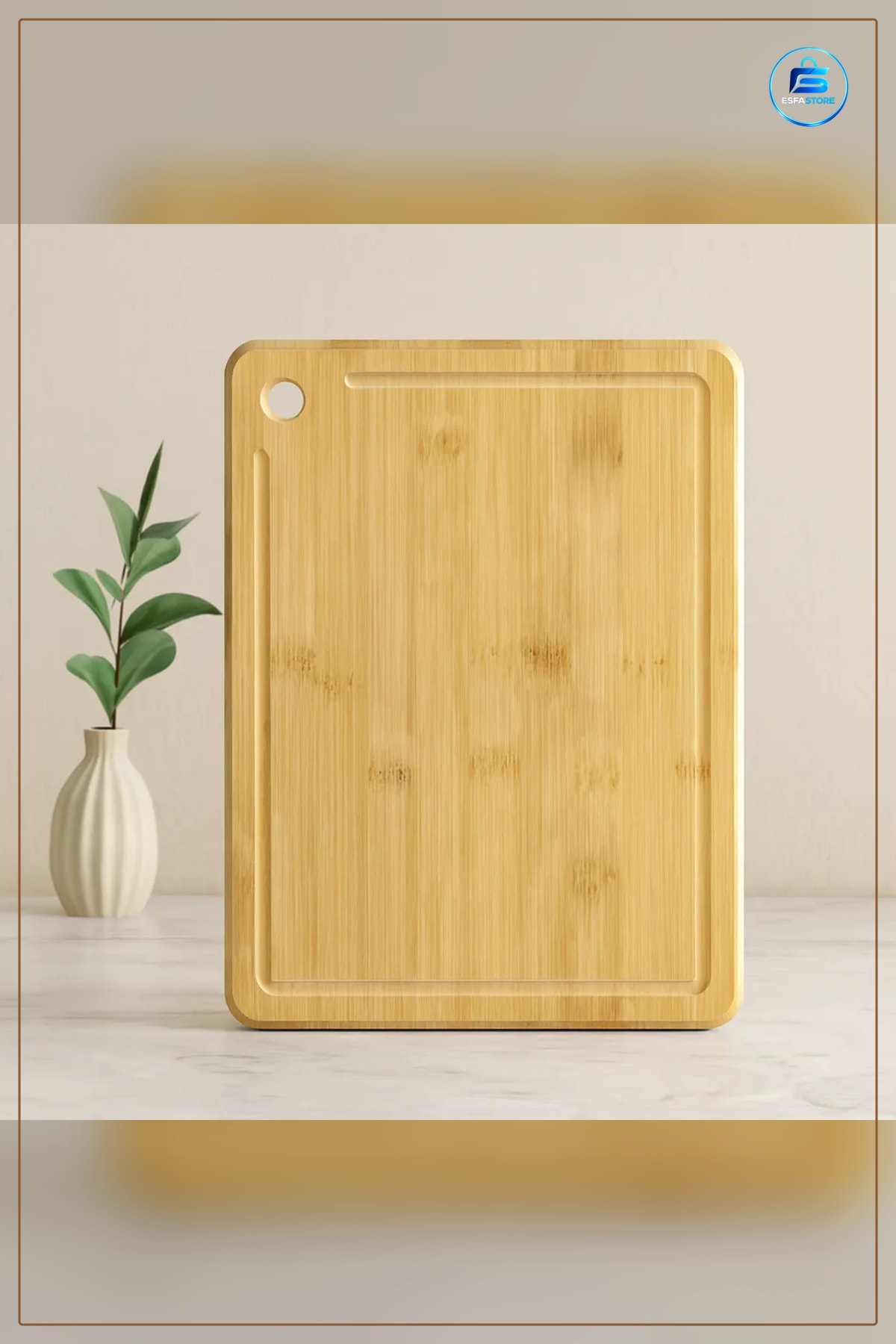 Bambu Kesme Tahtası 24x34x1,8 cm Mutfak Et Sebze Meyve Peynir Doğrama Servis Sunum Hijyenik