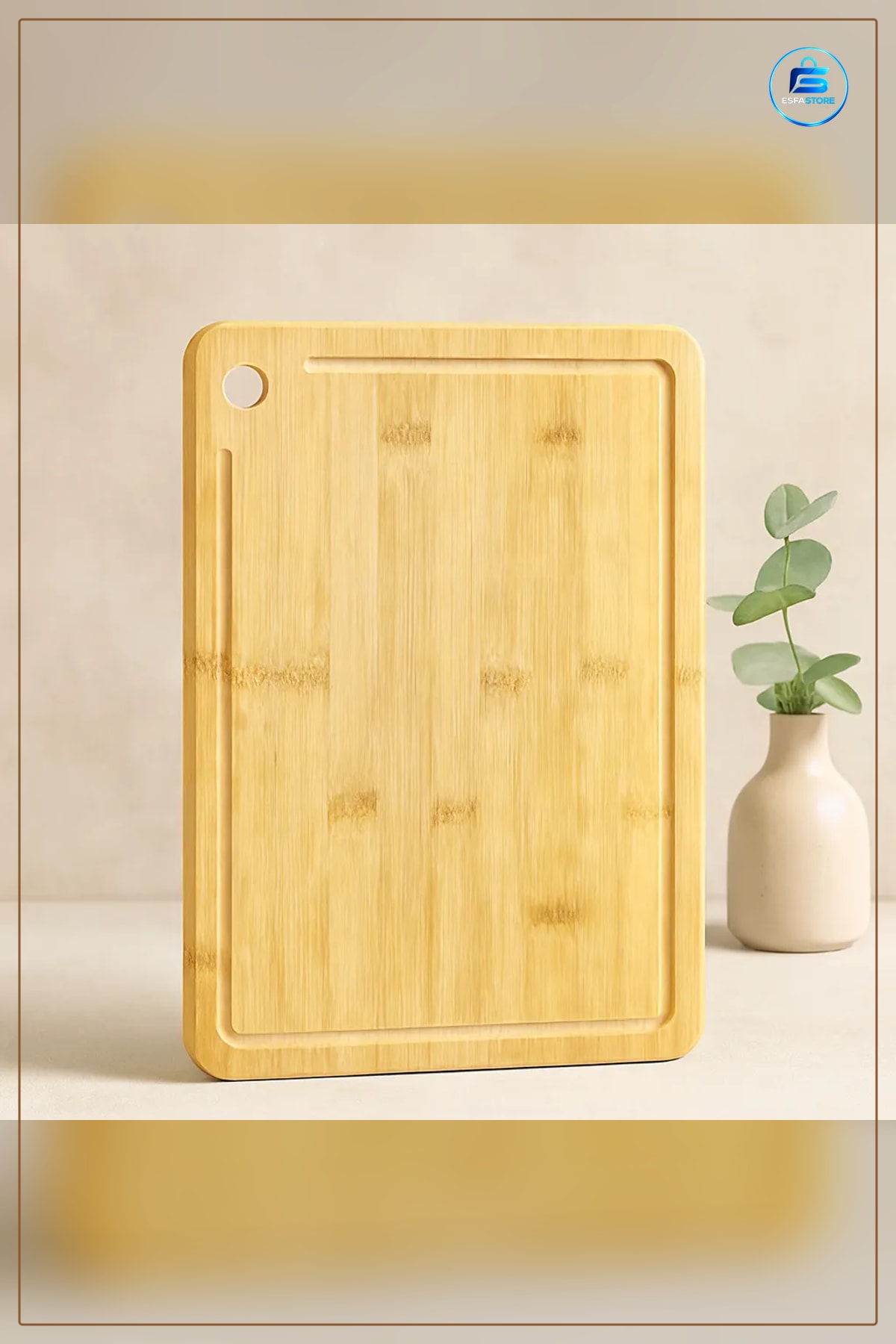 Bambu Kesme Tahtası 26x36x1.8 cm Mutfak İçin Doğal Dayanıklı Bıçak Dostu Geniş Yüzey Servis