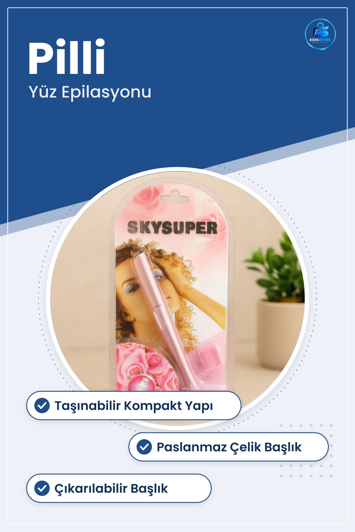 Epilatör Pilli Yanak Kıl Alma Makinesi Yüz Tüy Taşınabilir Hijyenik Kişisel Bakım Pembe