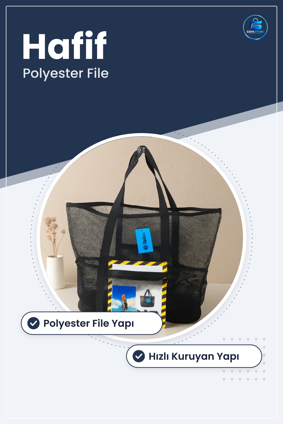 File Plaj Çantaı Polyester Hafif Katlanabilir Havlu Mayo Taşıma Hızlı Kuruyan Havuz Hazır
