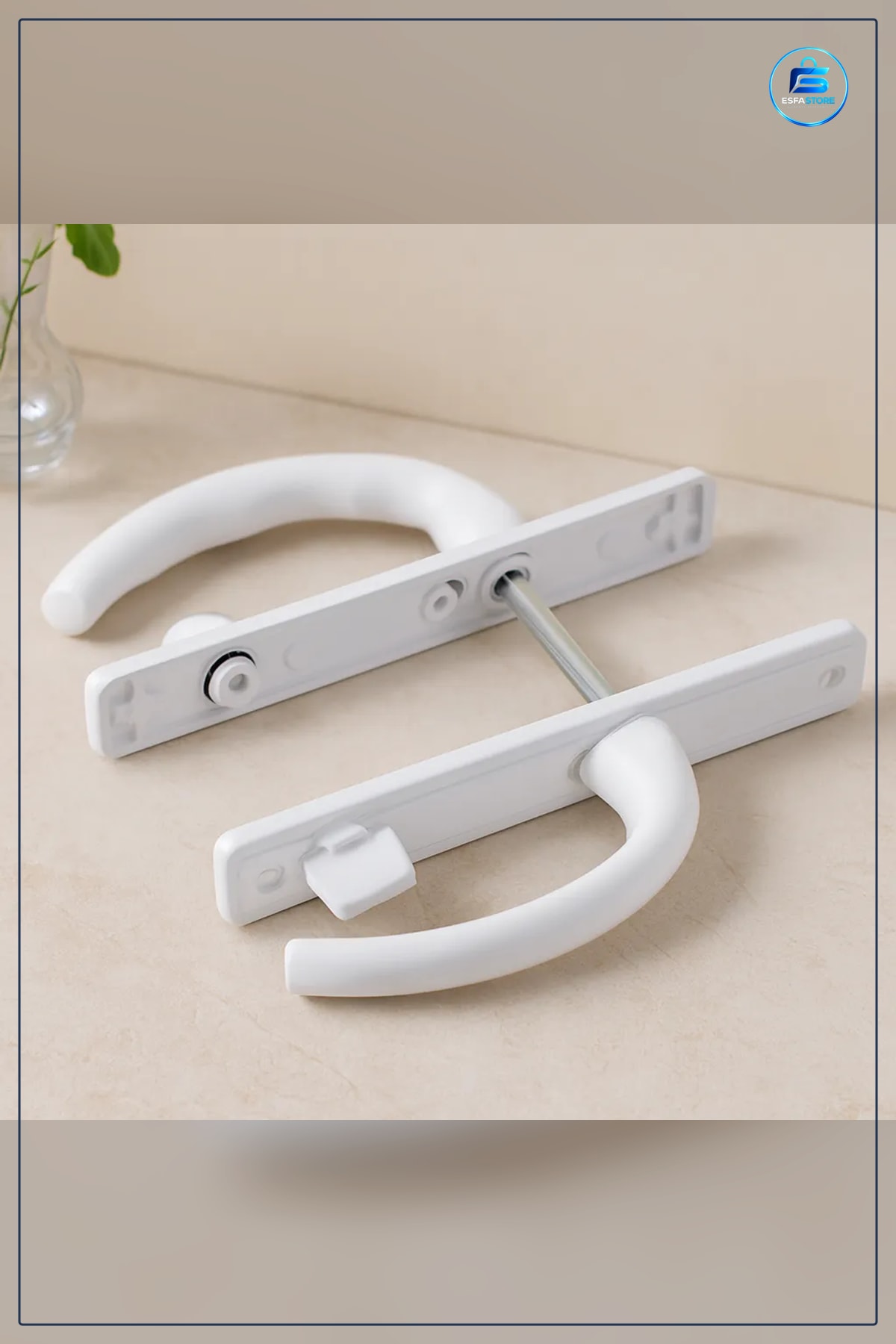 Kapı Kolu PVC Banyo WC Kilitli Beyaz Hijyenik Nem Dayanımlı İç Mekan Ergonomik Standart Montaj