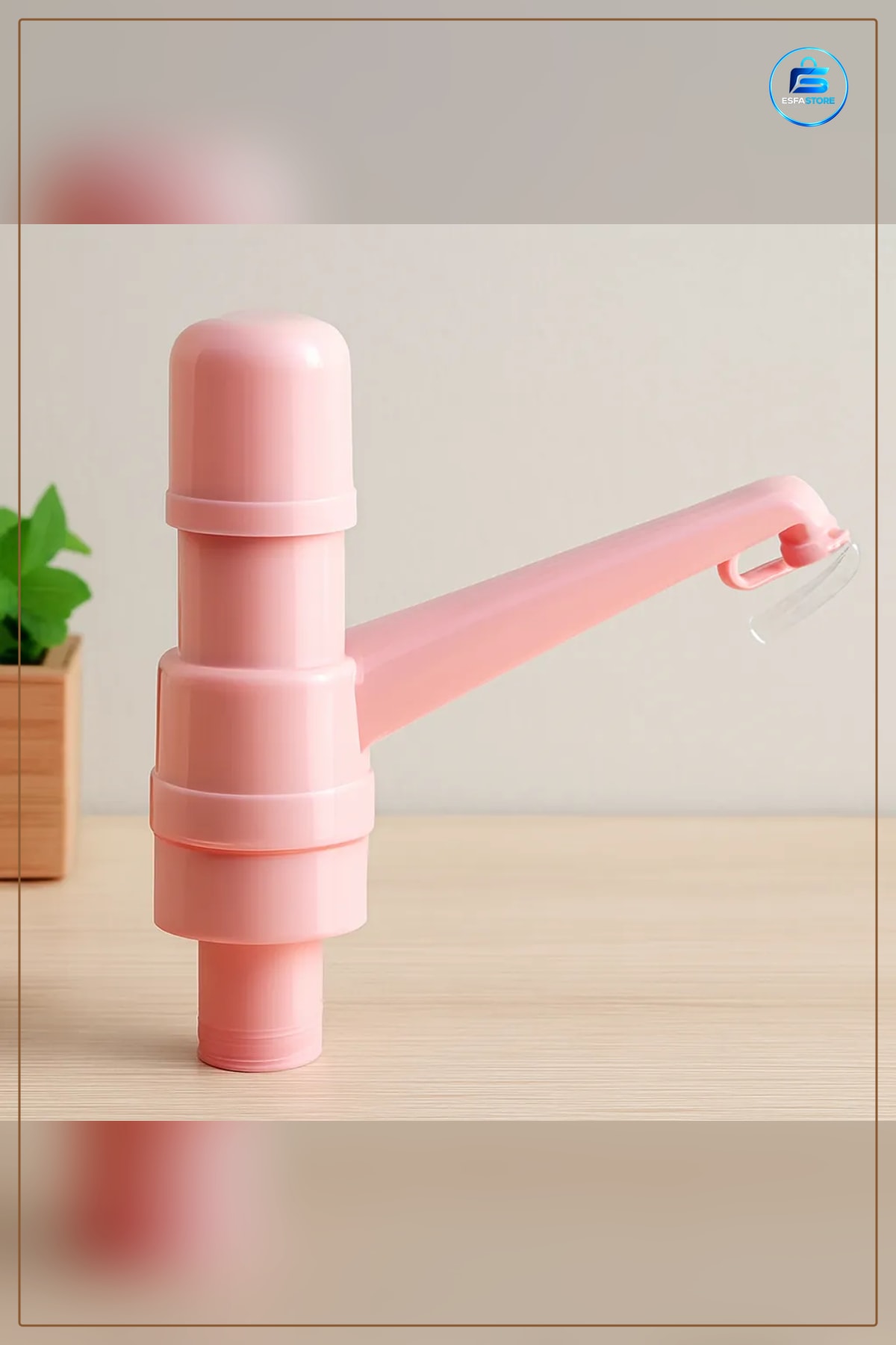 Pembe Plastik Damacana Pompası Su Sebili Dispenser Aparatı Ev Ofis Kullanımı Pratik Dağıtıcı