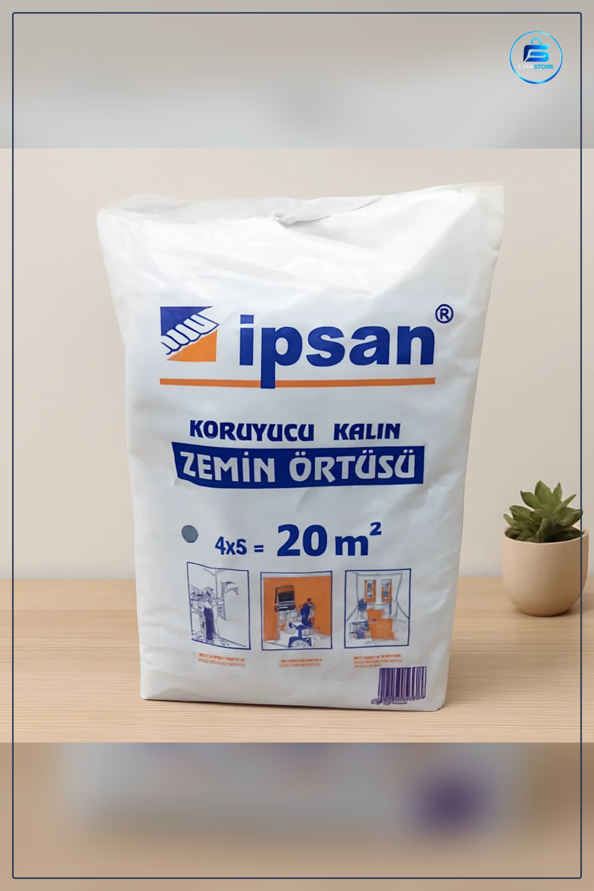 Kalın Zemin Örtüsü Boya Hazırlık Koruyucu Polietilen Yırtılmaz Suya Dayanıklı Tadilat İnşaat