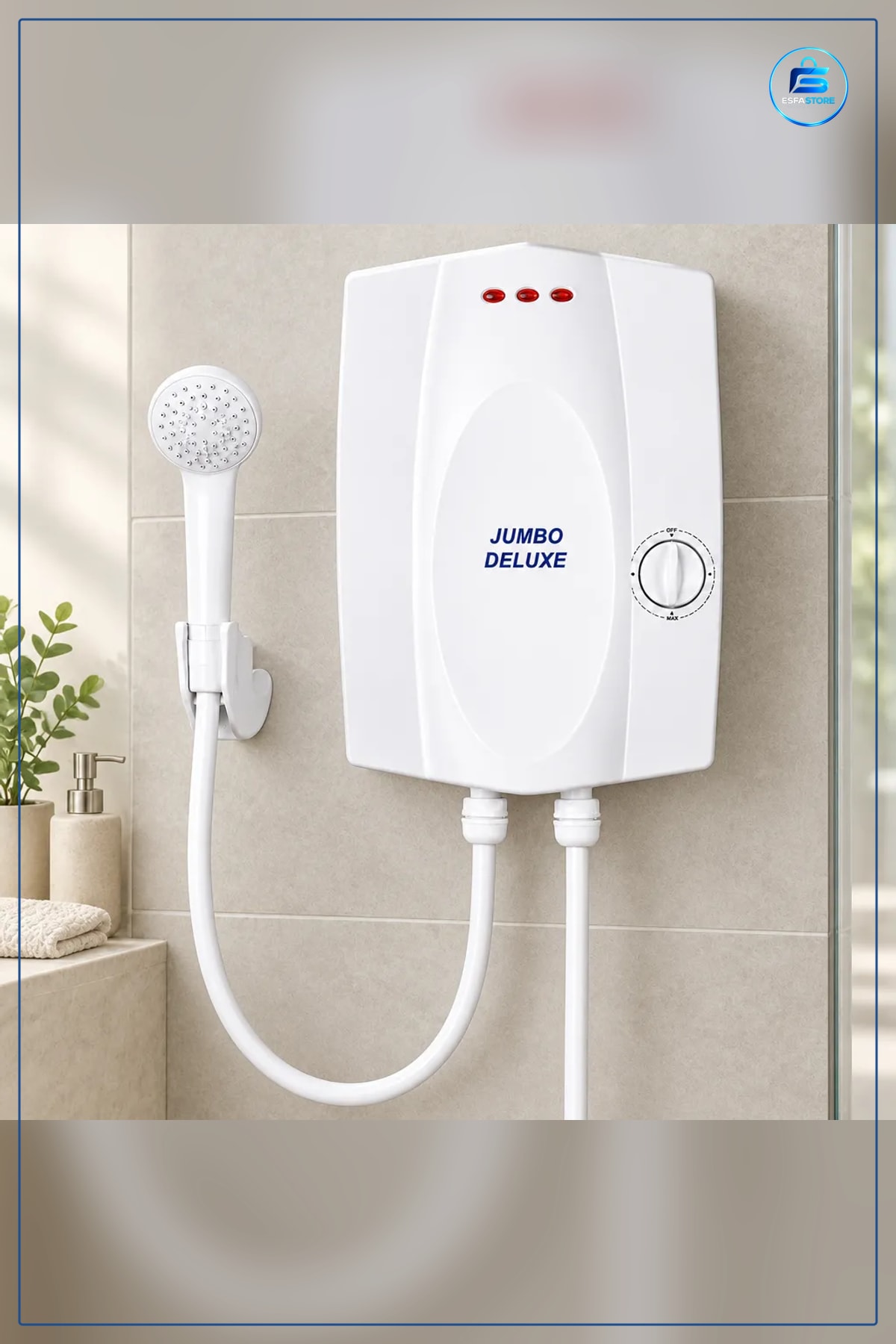 Elektrikli Şofben 8000W Beyaz Duvar Tipi Anlık Sıcak Su 7 Emniyetli Enerji Tasarruflu Duş Lavabo