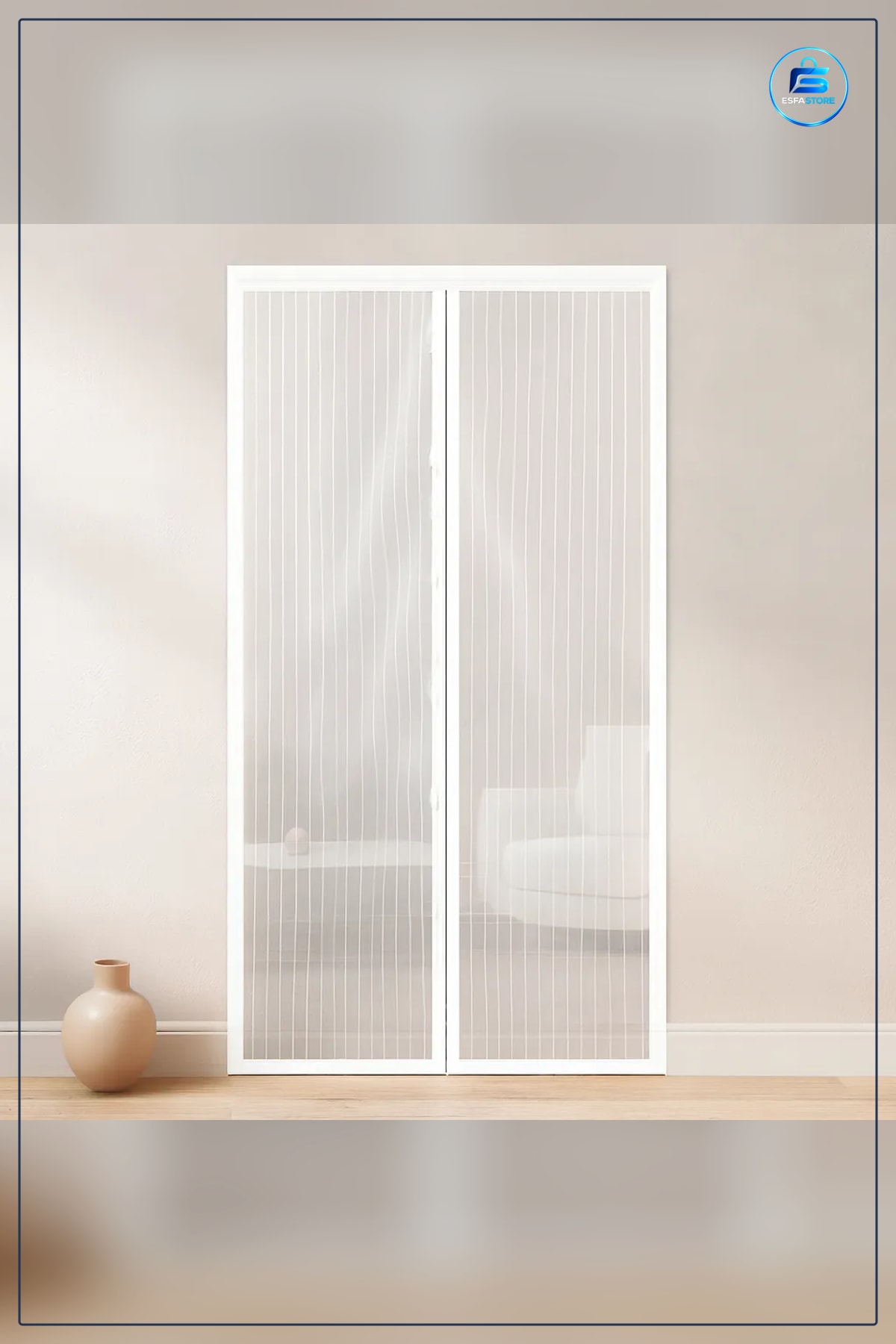 Mıknatısılı Tül Sineklik 105x205 cm Otomatik Kapanan Sinek Perdesi Balkon Veranda Kapısı Pratik