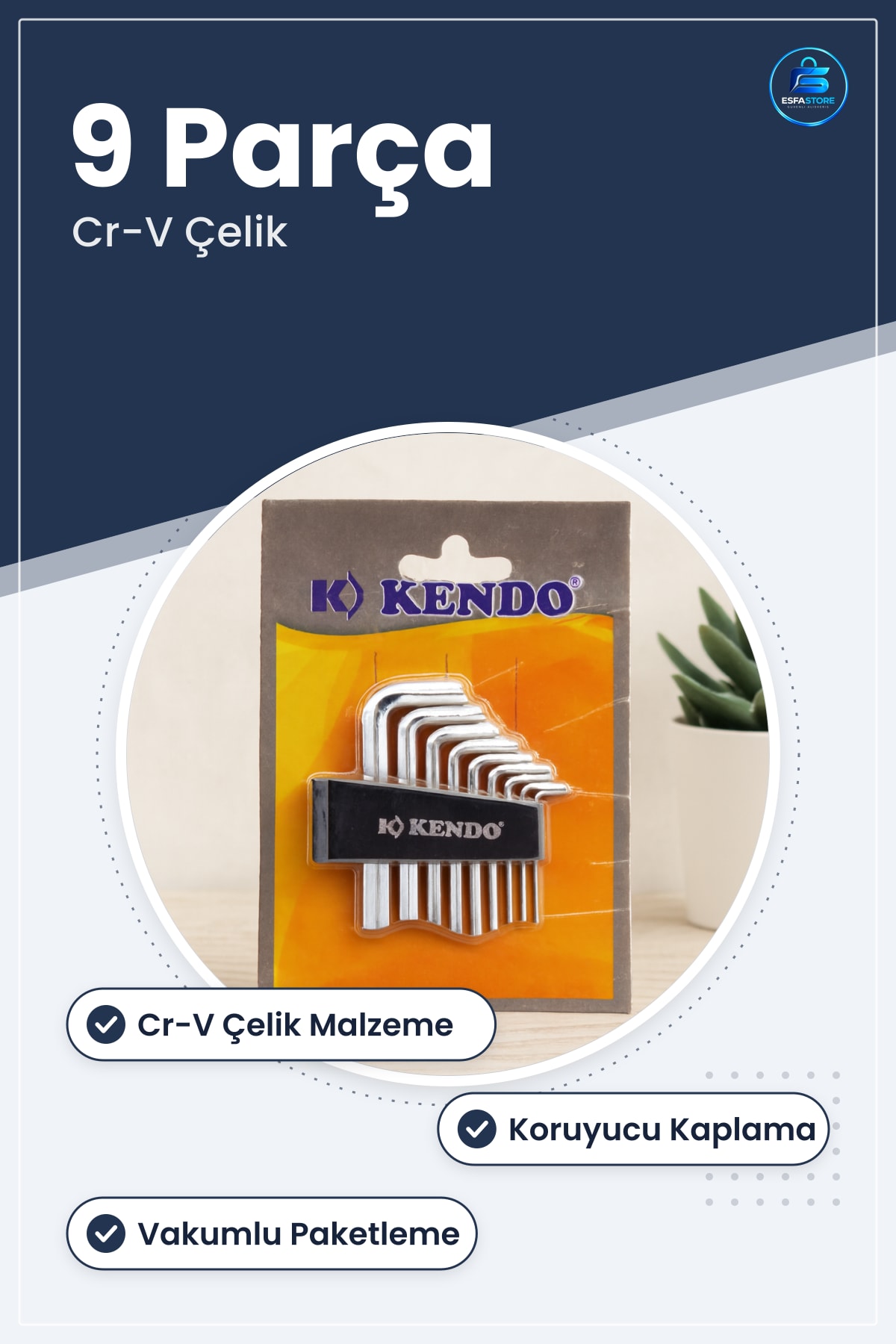 Alyan Seti Kısa Imbus 9 Parça Cr-V Çelik Kaymaz Uçlu Mobilya Montaj Bisiklet Tamir Anahtar