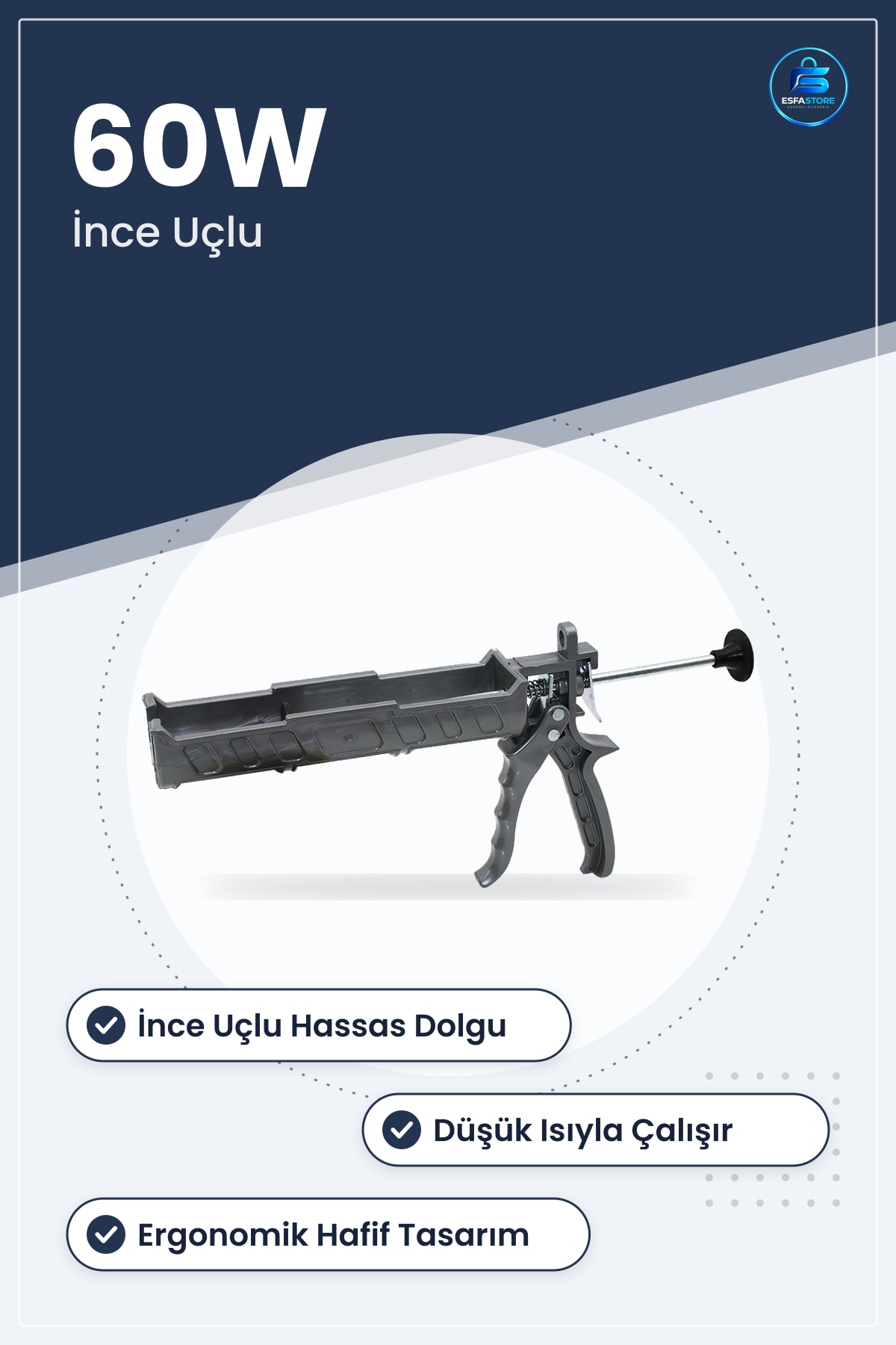 Soğuk Silikon Tabancası 60W İnce Uçlu Manuel El Aletleri Hırdavat Hobi Ev Onarım Yapıştırma