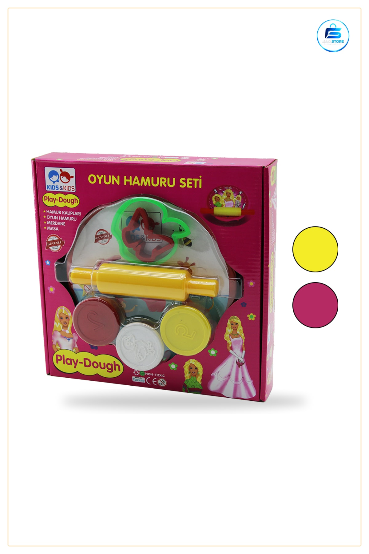Oyun Hamuru Seti Merdane Kalıp Sofra Model Çocuk Hamur Oyuncağı Yaratıcı Eğitici Set
