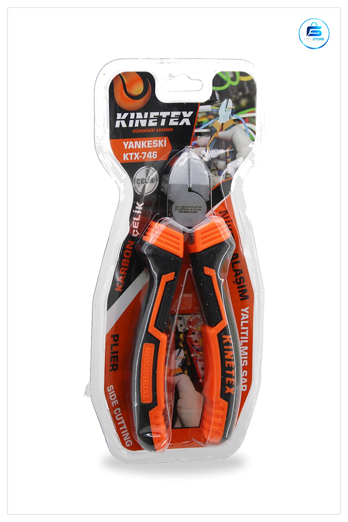 Yan Keski 160 mm Karbon Çelik No:6 Yalıtımlı Sap Hırdavat Kesici Pense Kesim Aleti