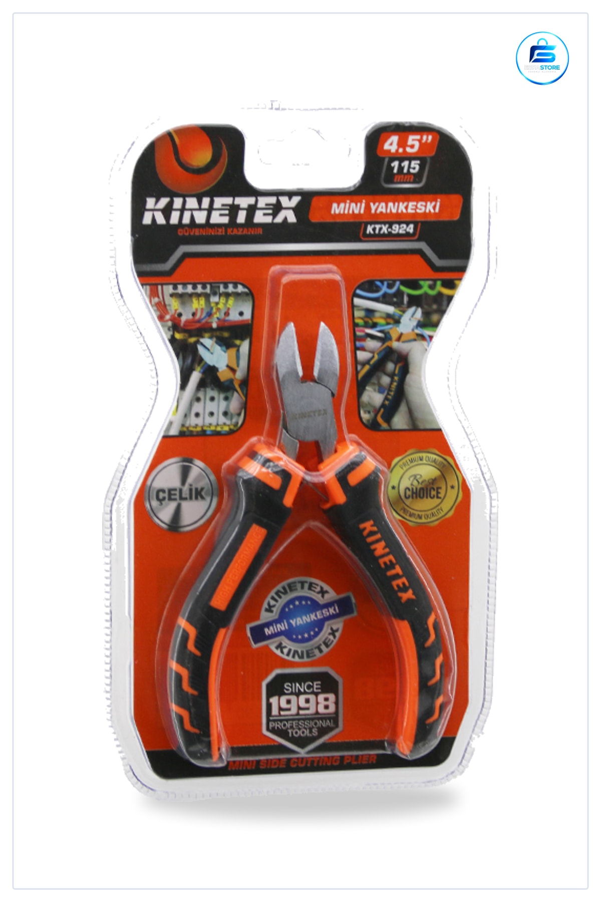 Mini Çelik Yan Keski 115 mm 4.5 in Yaylı Tel Kablo Kesici Elektrik Hobi Tamirat Aleti