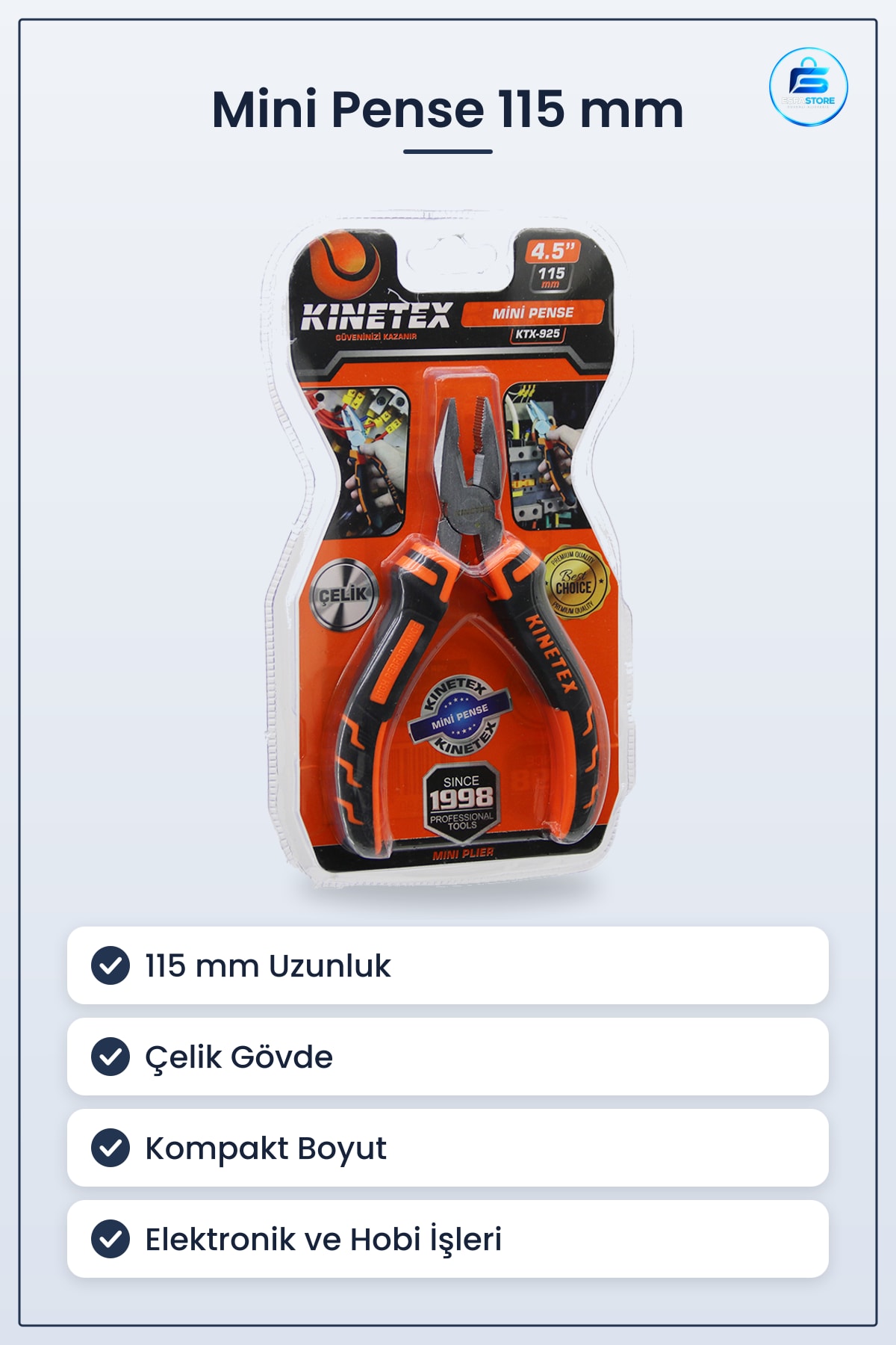Mini Pense 115 mm Çelik Kompakt Hassas Elektronik Tamir Hobi Modelcilik Hırdavat Aleti