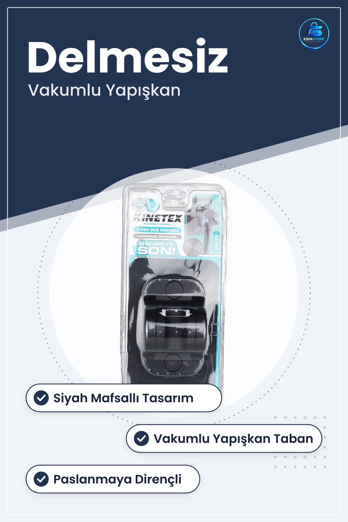 Duş Askısı Siyah Vakumlu Yapışkanlı Mafsallı Banyo Düzenleyici Havlu Kese Sünger Aksesuar