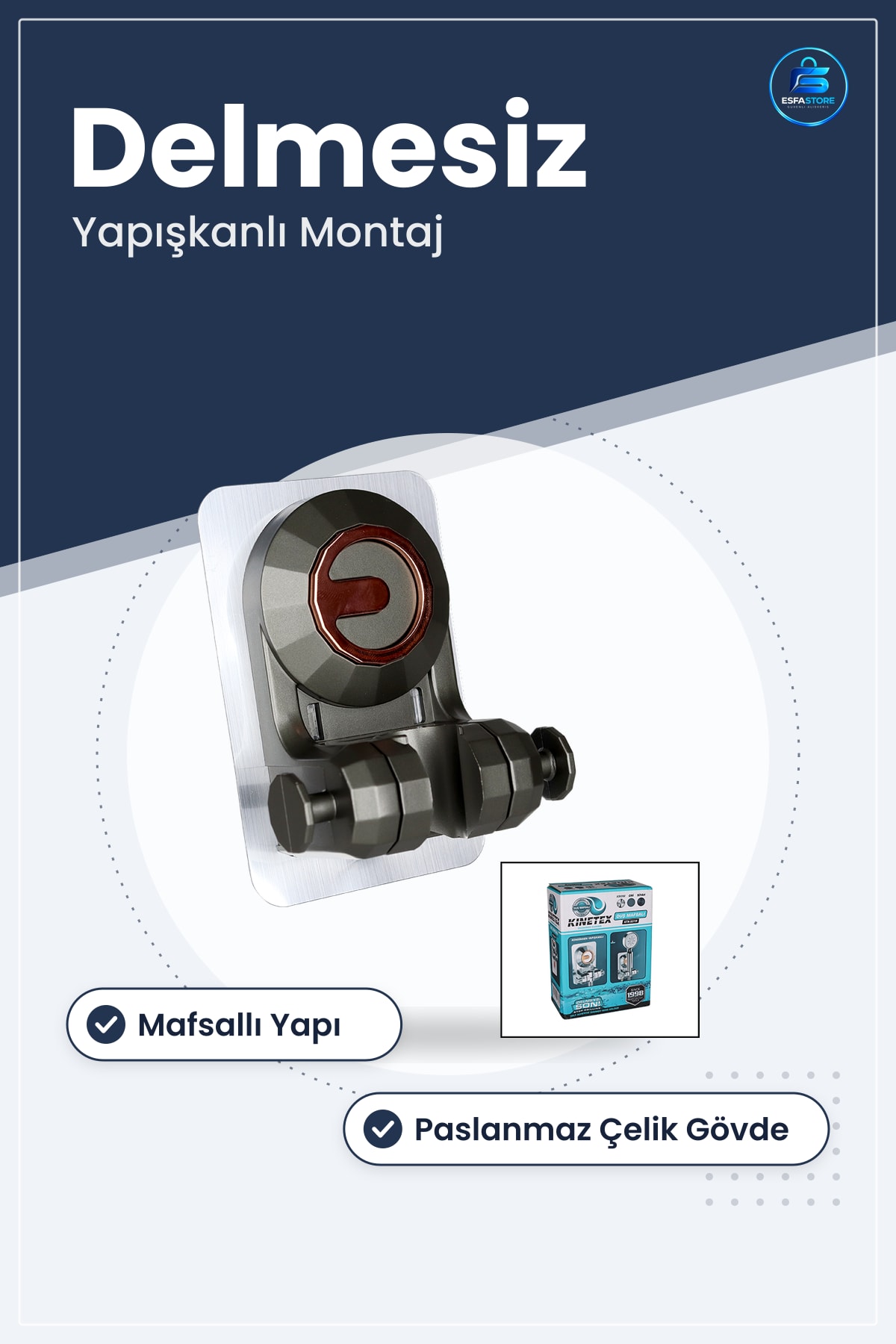 Duş Askısı Yapışkanlı Mafsallı Paslanmaz Havlu Lif Delmesiz Montaj Banyo Düzenleyici Aksesuar