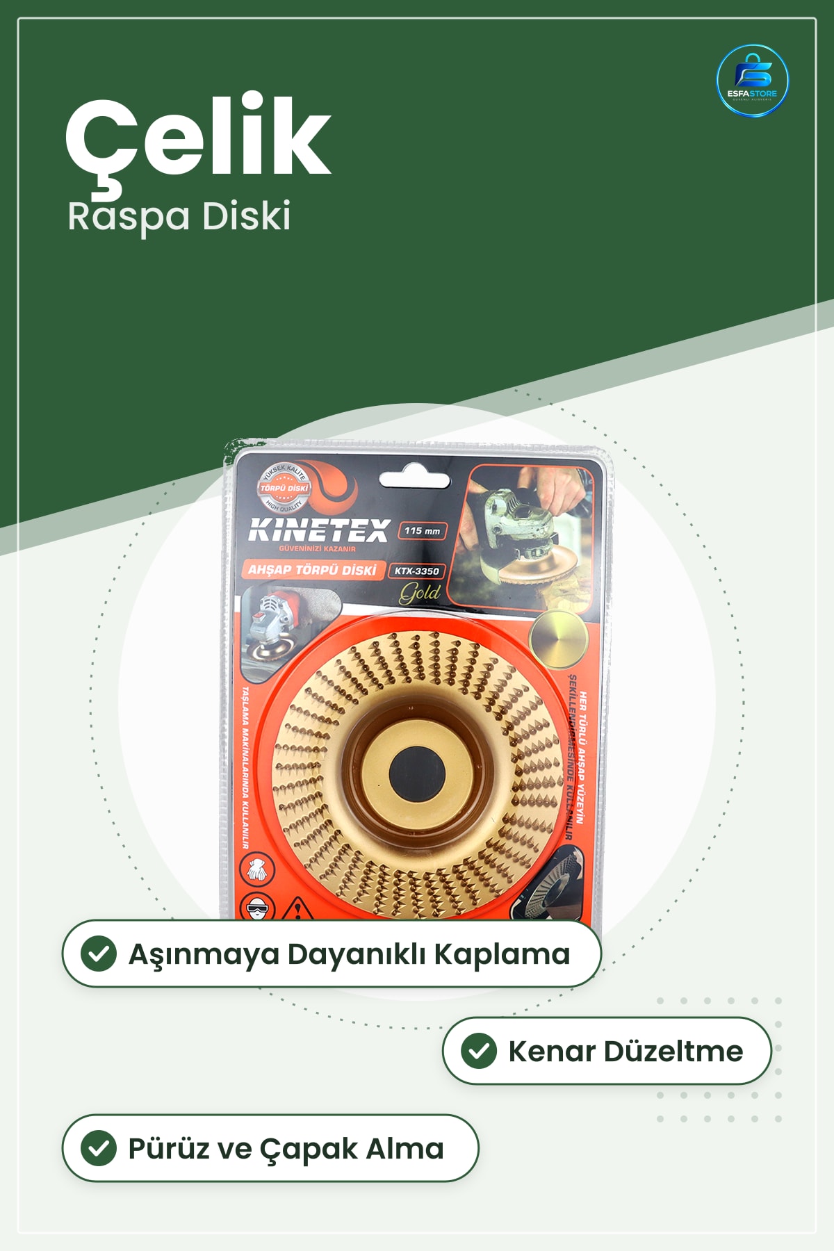 Ahşap Raspa Disk Eğe Törpü Çelik Gövdeli Aşınmaya Dayanıklı Kaplı Şekillendirme Kullanışlı