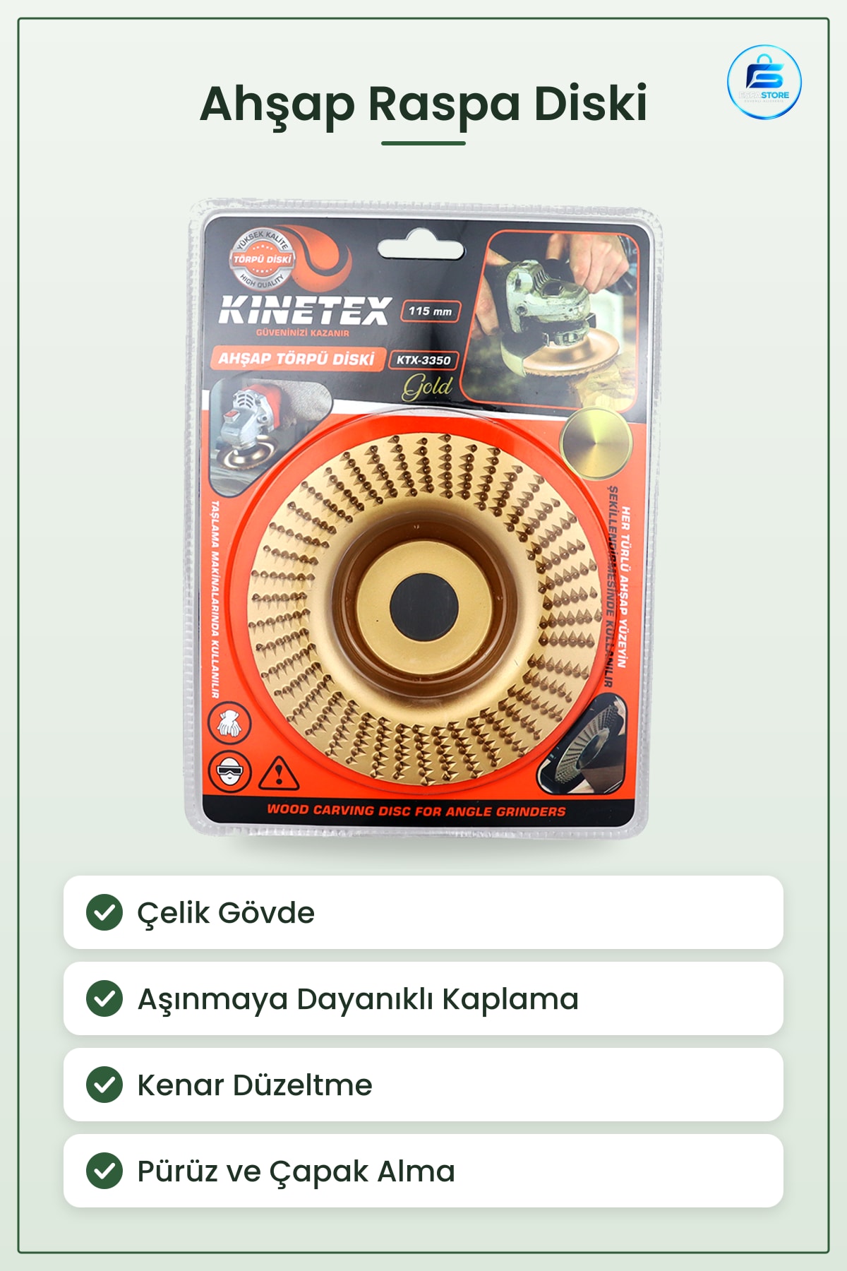 Ahşap Raspa Disk Eğe Törpü Çelik Gövdeli Aşınmaya Dayanıklı Kaplı Şekillendirme Kullanışlı