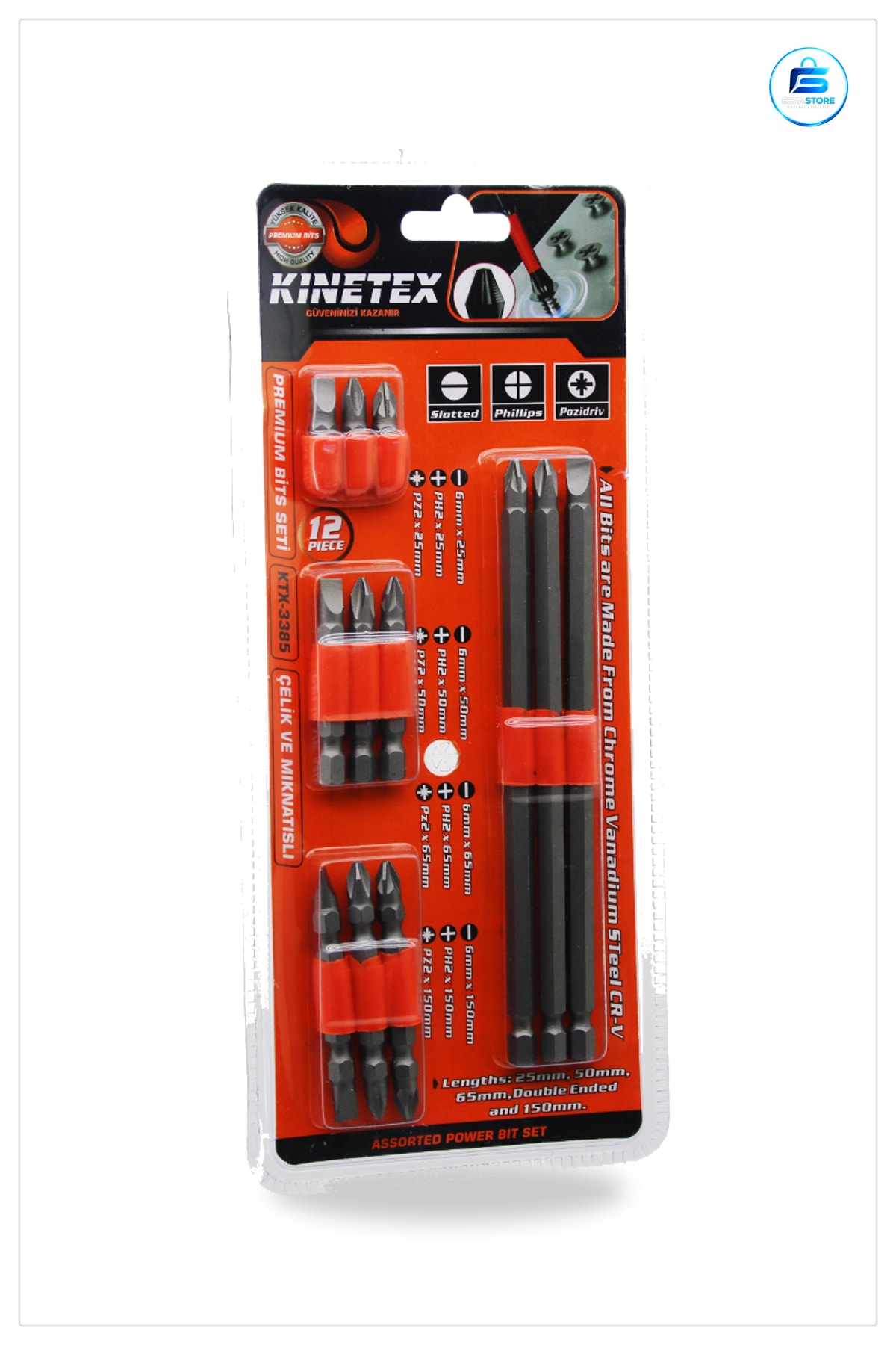 Matkap Bit Uç Seti 12 Parça PH2 PZ2 Düz S2 Çelik Vidalama Ucu 1/4 inç Hex Tutucu Mobilya Montağı