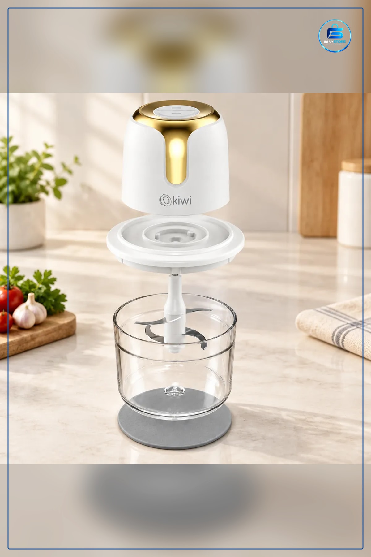 USB Type C Şarjlı Kişisel Blender Mini 3 Bıçak 1.2L Mika Hazneli Mutfak Smoothie Doğrayıcı