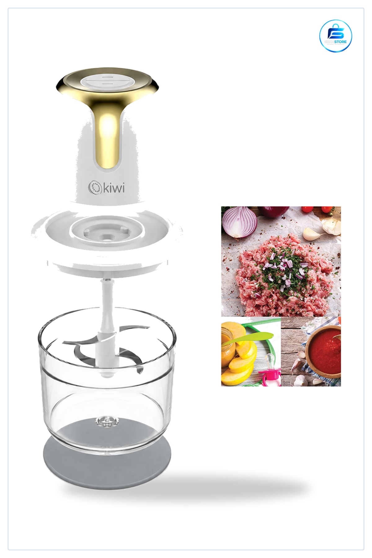 USB Type C Şarjlı Kişisel Blender Mini 3 Bıçak 1.2L Mika Hazneli Mutfak Smoothie Doğrayıcı