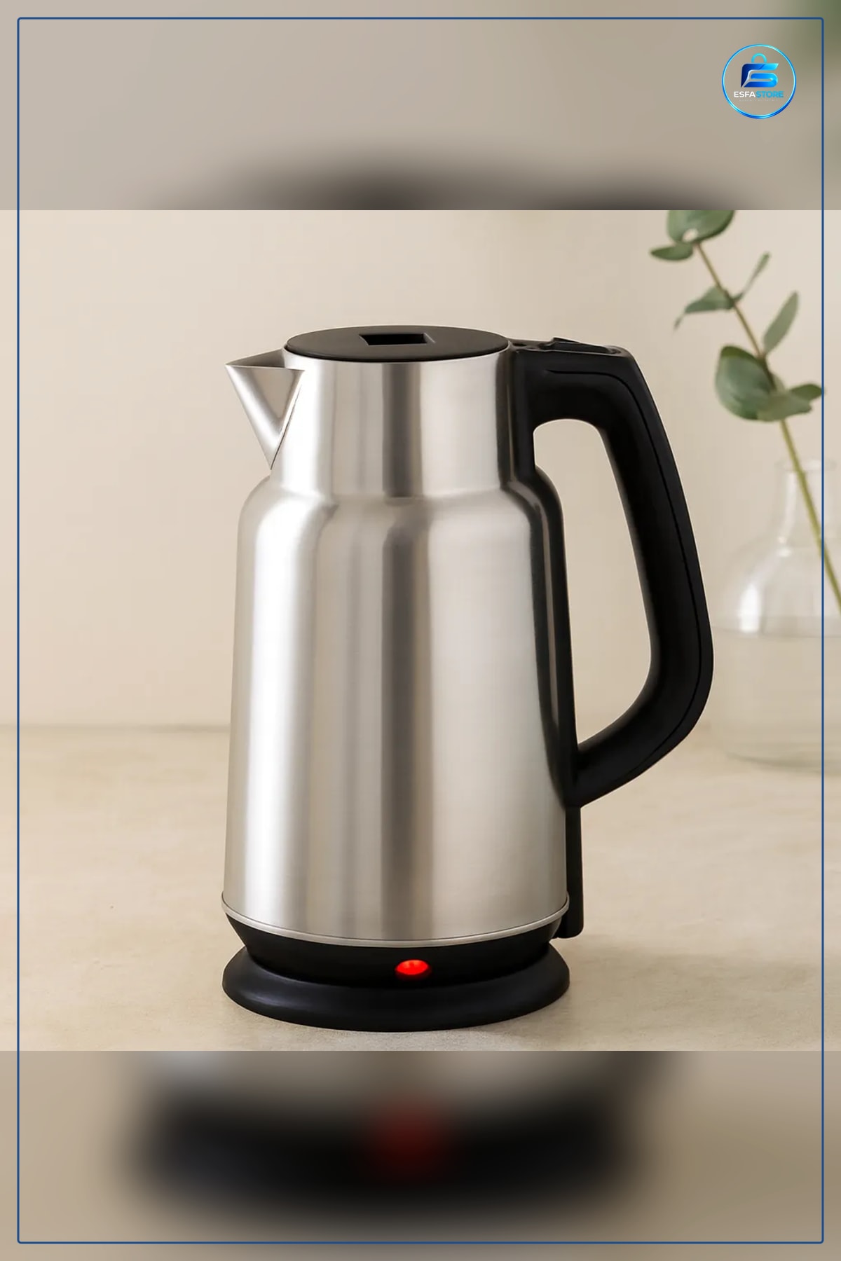 Elektrikli Su Isıtıcı Kettle 2.2L 1500W Paslanmaz Çelik Gizli Rezistans ° Döner Taban Mutfak