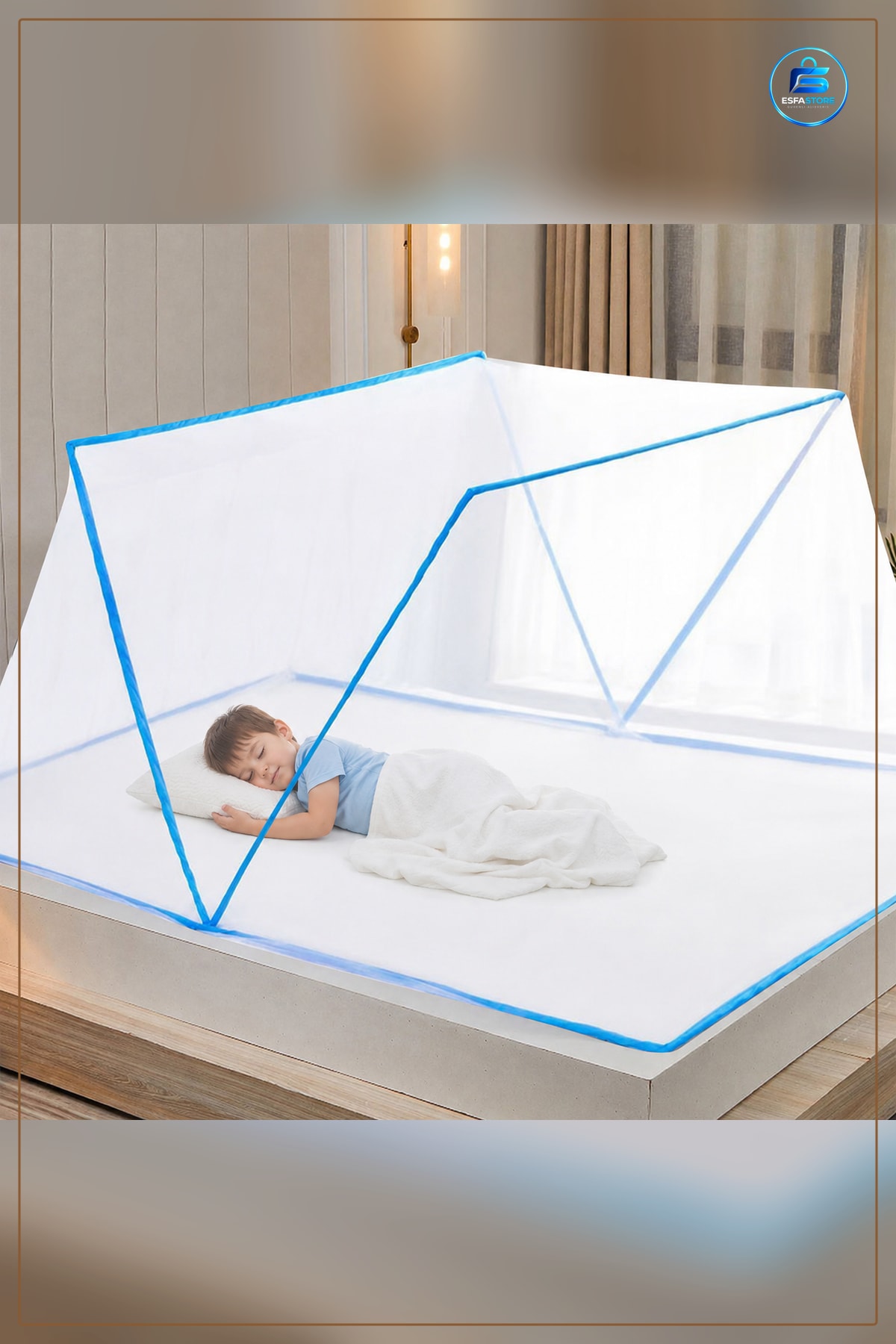 Cibinlik Bebek Çocuk Portatif Sinek Koruyucu 50x125 cm Taşınabilir Tül Katlanır Hızlı Kurulum