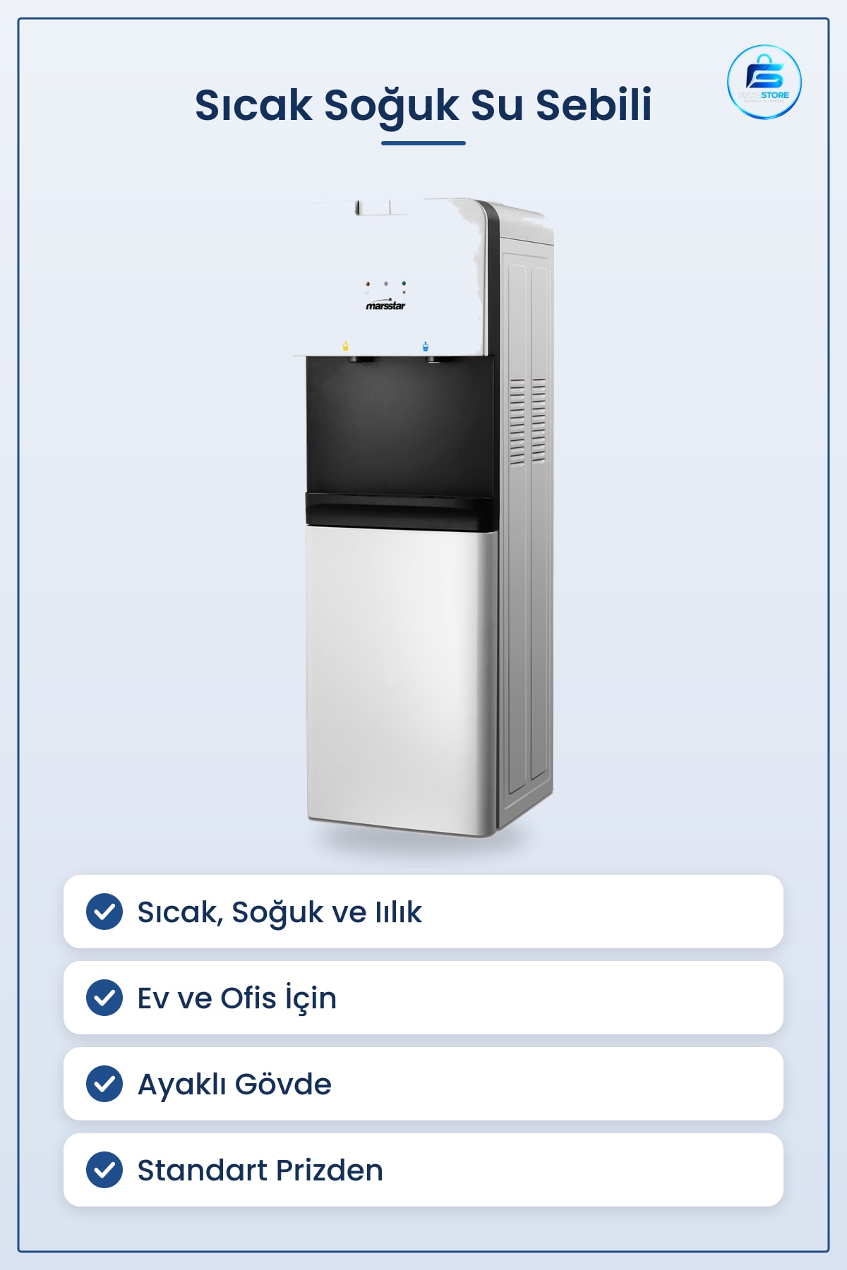 Su Sebili Sıcak Soğuk Ilık ila 240V Ev ve Ofis İçin Beyaz Dağıtım Makinesi Dekoratif