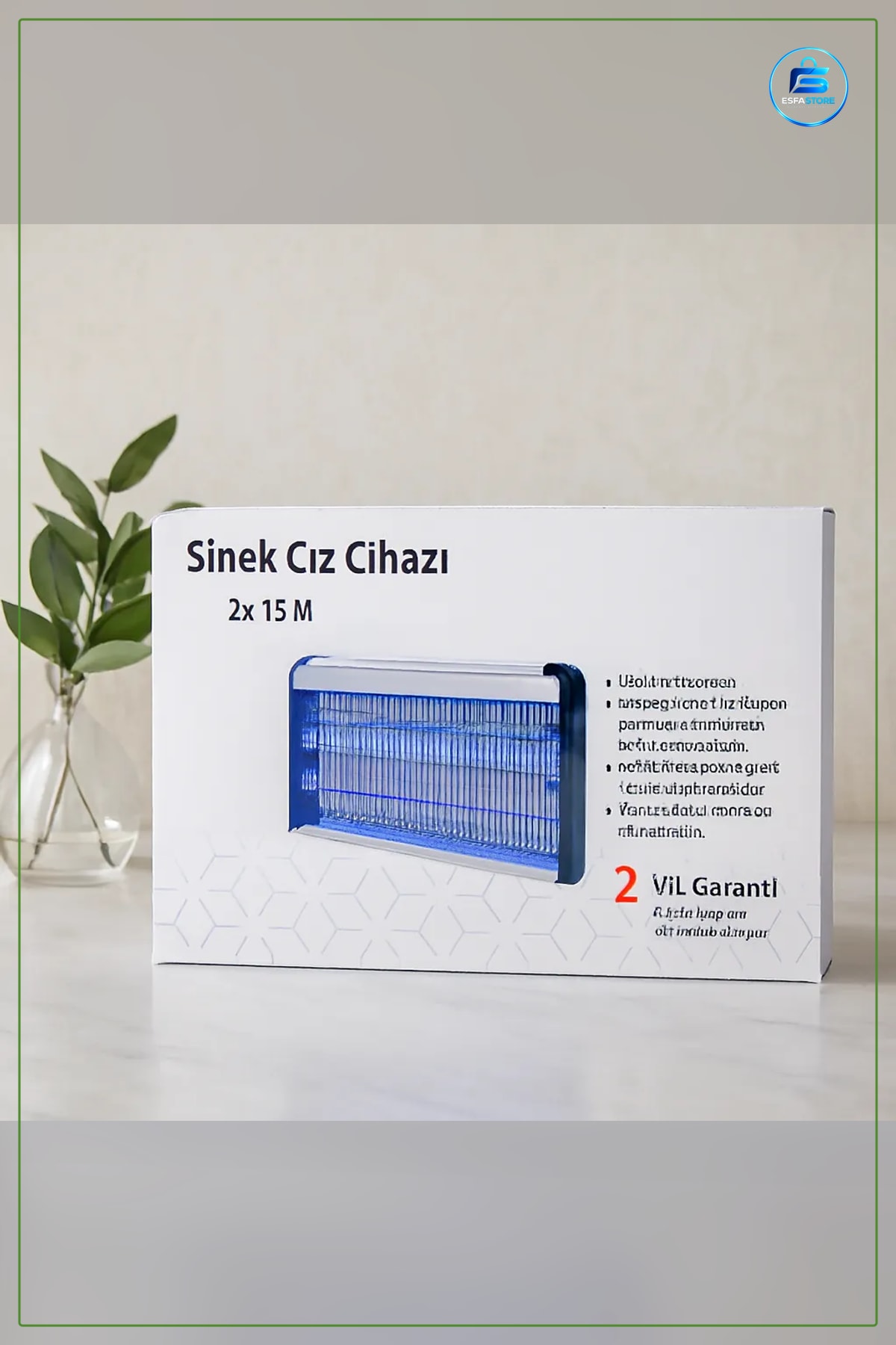 Elektrikli Sinek Öldürücü Cihaz 30W 2x15W 3000V m² Kapsama Ev Ofis Restoran İçin Haşere