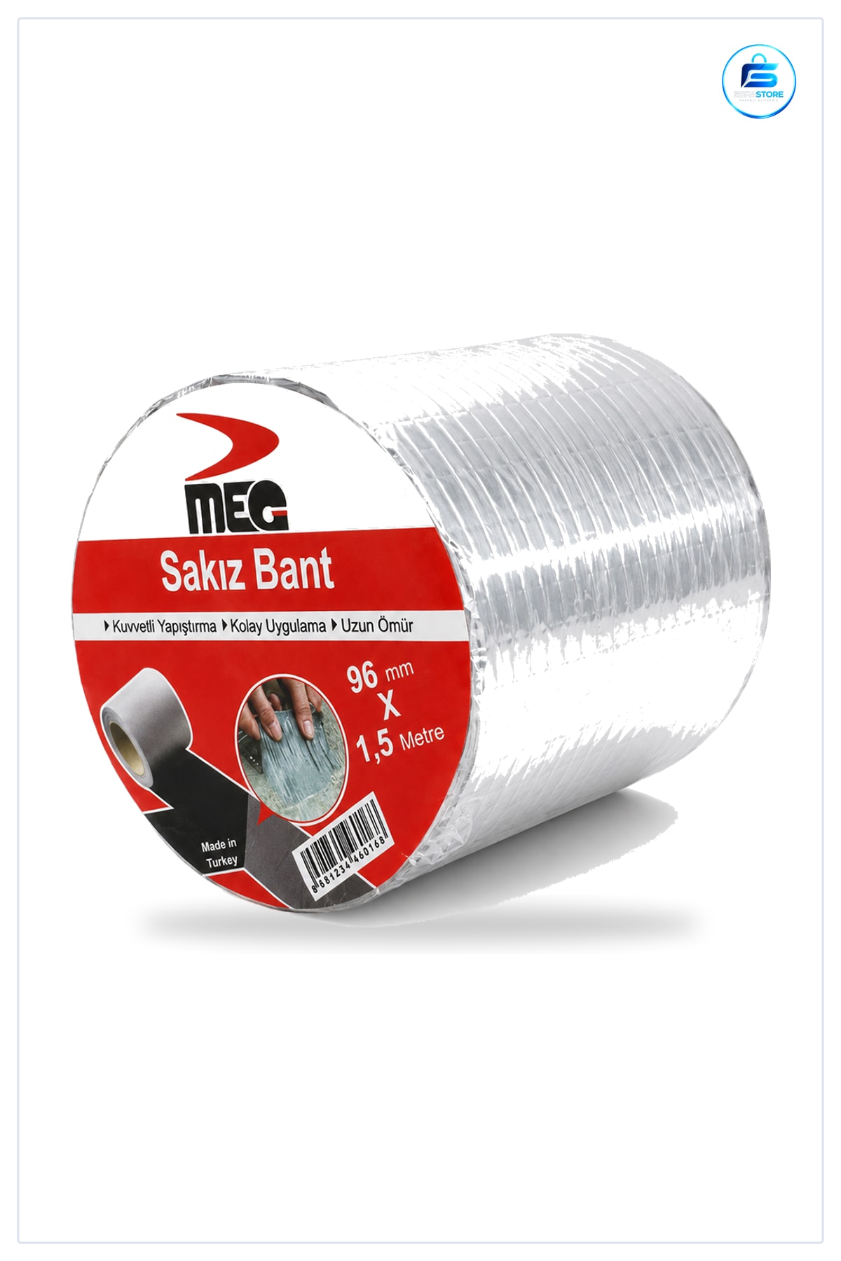Sakız Bant Su Geçirmez Butil Tamir Bandı 96 mm x 1,5 m Çatı Boru Sızntı Onarım Yapıştırıcı Acil