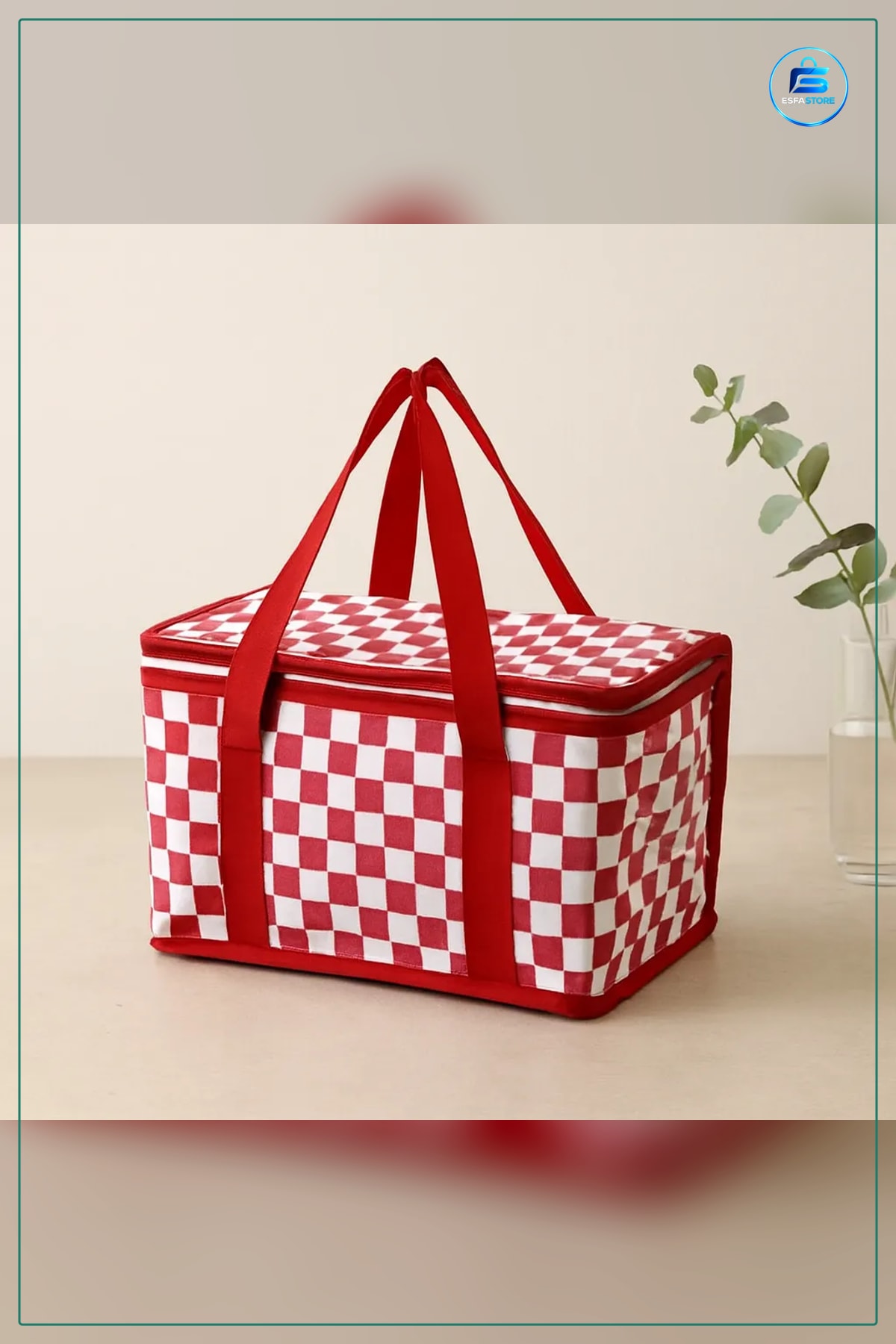 Termal Çanta 25LT Folyolu Taşıma Kulplu Piknik Kamp Yemek Soğutucu Yalıtımlı 22x22x33 cm
