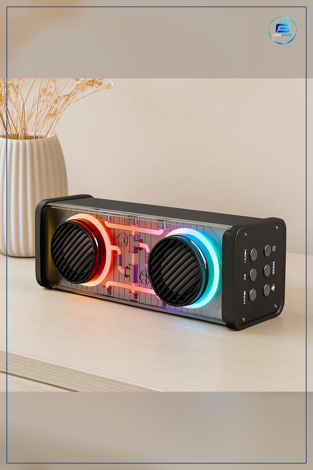 Bluetooth Hoparlör 20W Taşınabilir USB Şarjlı Işıklı Kablosuz Müzik AUX TF Kart Dış Mekan