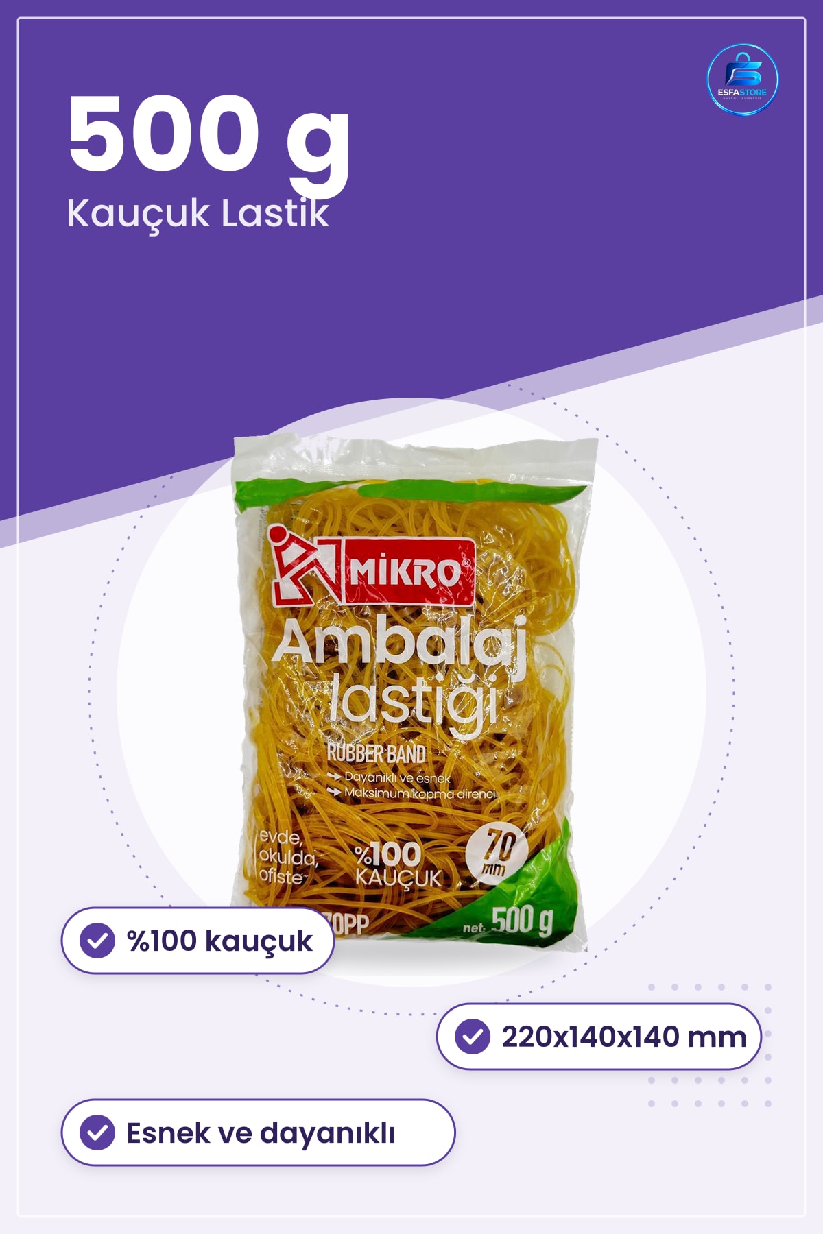 Paket Lastiği Kauçuk Para Lastik 500 g 220x140x140 mm Ambalaj Ofis Ev Kullanımı Kullanışlı