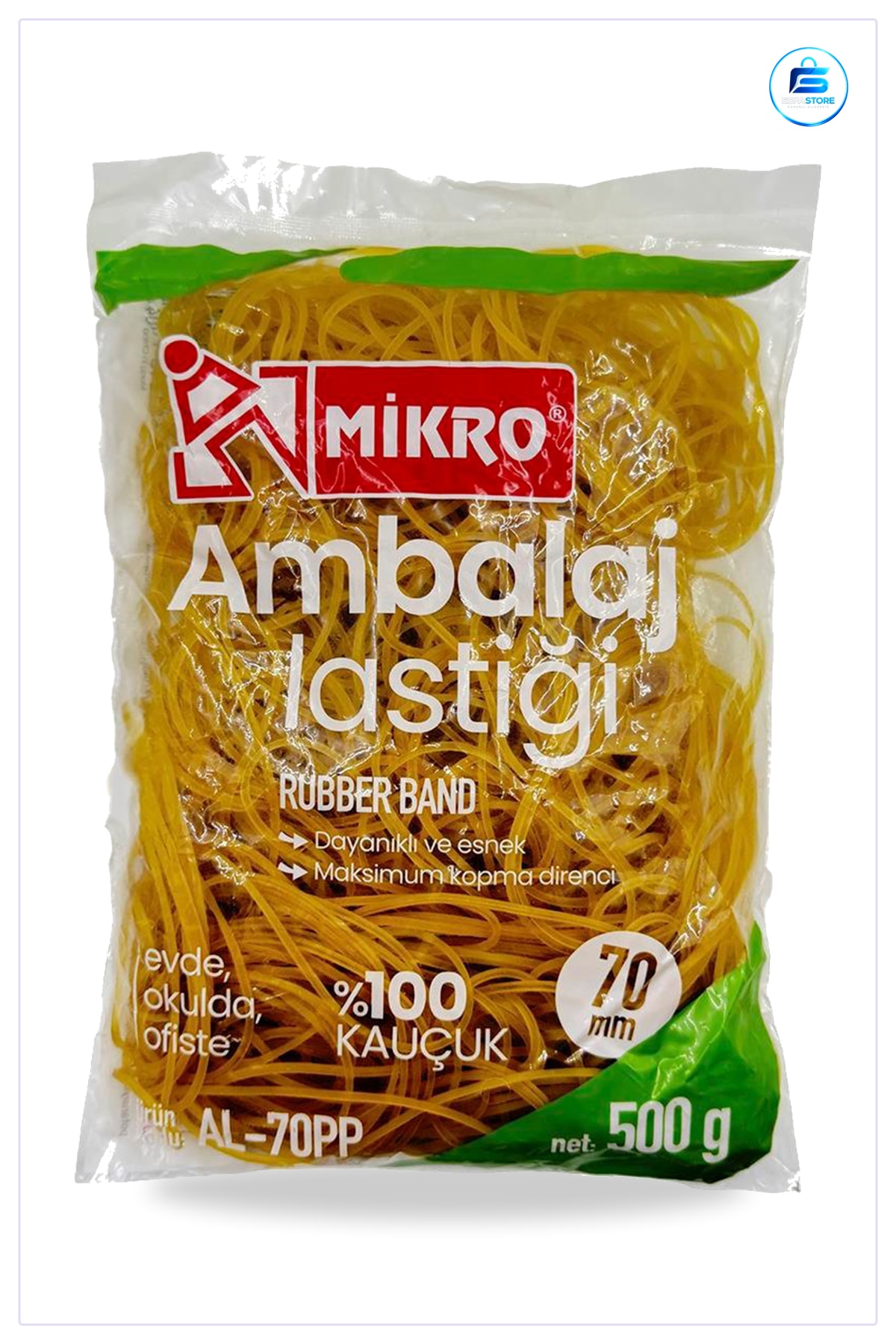 Paket Lastiği Kauçuk Para Lastik 500 g 220x140x140 mm Ambalaj Ofis Ev Kullanımı Kullanışlı