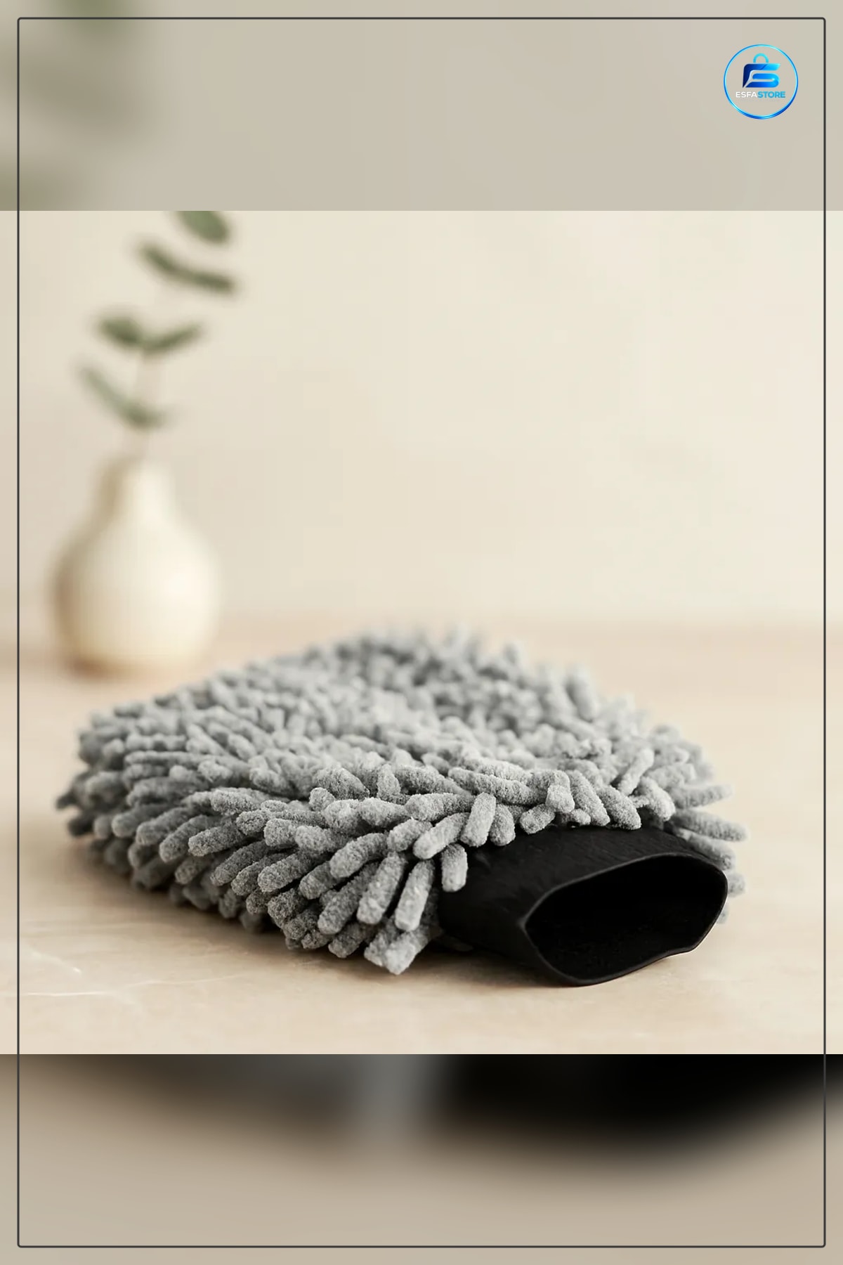 Oto Yıkama Eldiveni Makarna XL Mikrofiber Şenille Gri Çizik Yapmayan Araç Gövde Jant Cam Temizlik