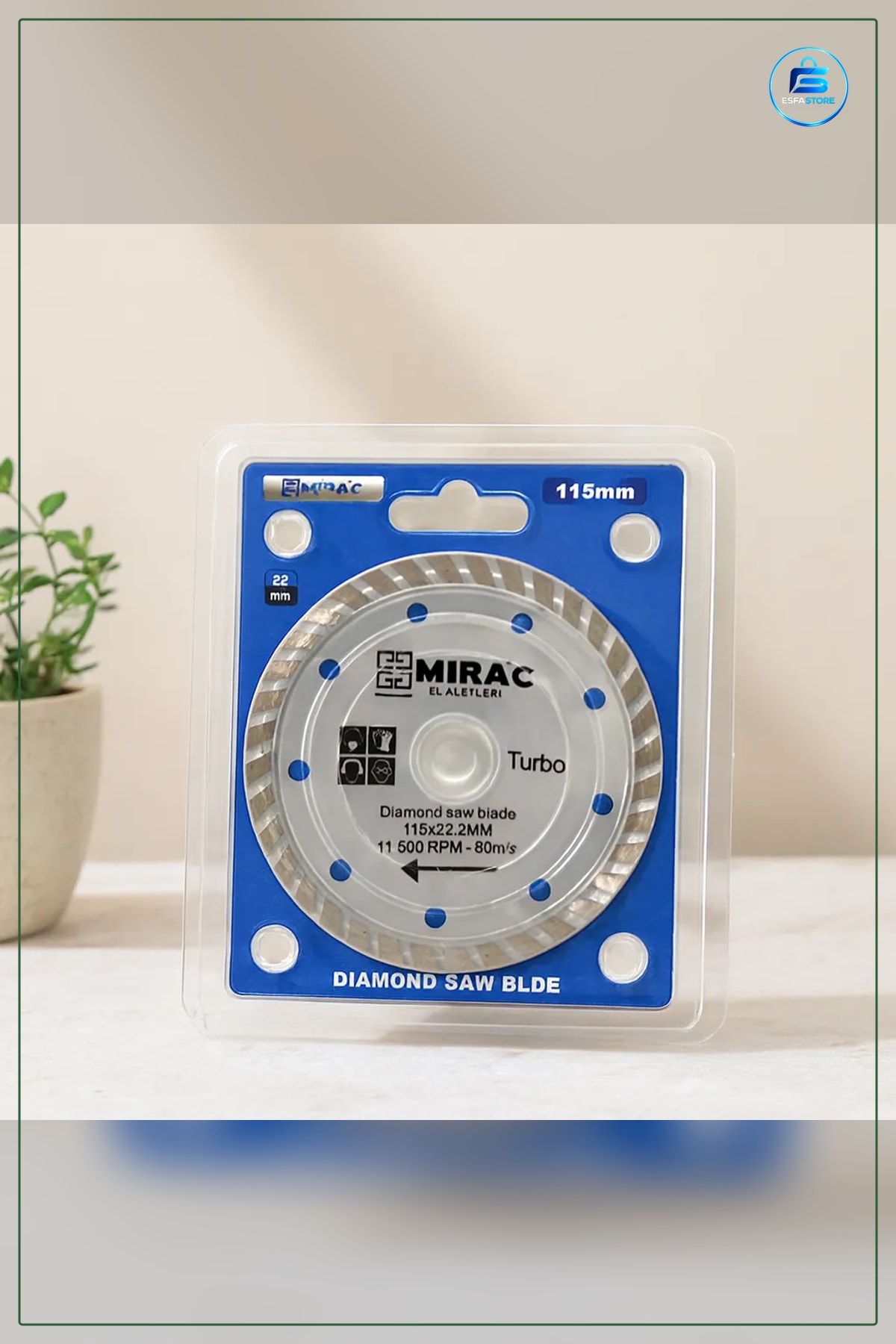 Mermer Kesme Diski 115mm 22,2 mm İnce Turbo Elmas Daire Testere Bıçağı Taş Seramik Kesim