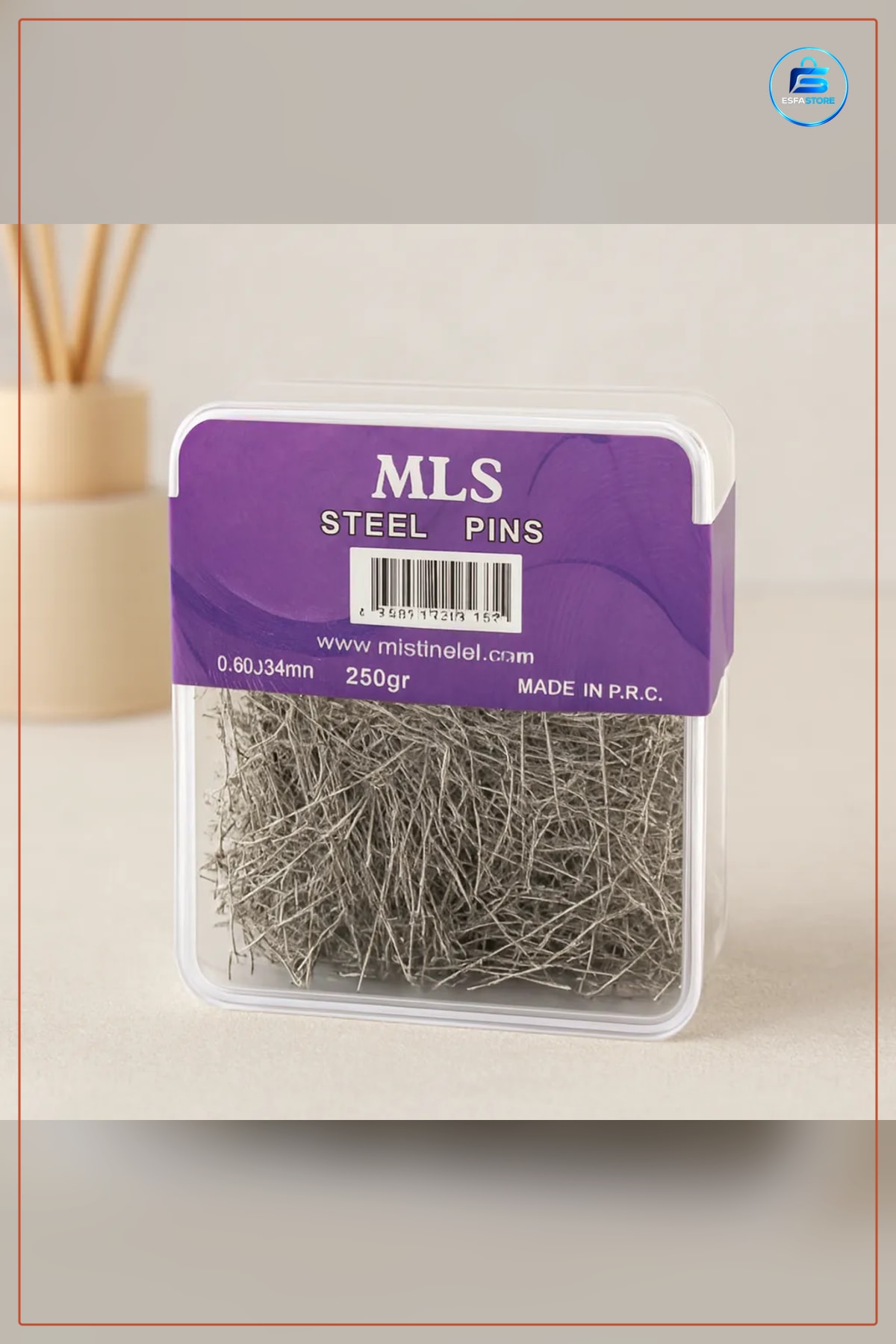 Toplu İğne 0.60 x 34 mm 250 g Şeffaf Mika Kutulu Çelik Dikiş Hobi Tekstil Sabitleme