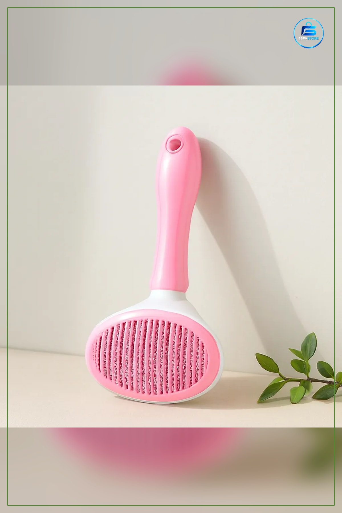 Kedi Köpek Tüy Fırçası Self Cleaning Paslanmaz Çelik Uçlu Kendi Temizleyen Evcil Hayvan Tarağı