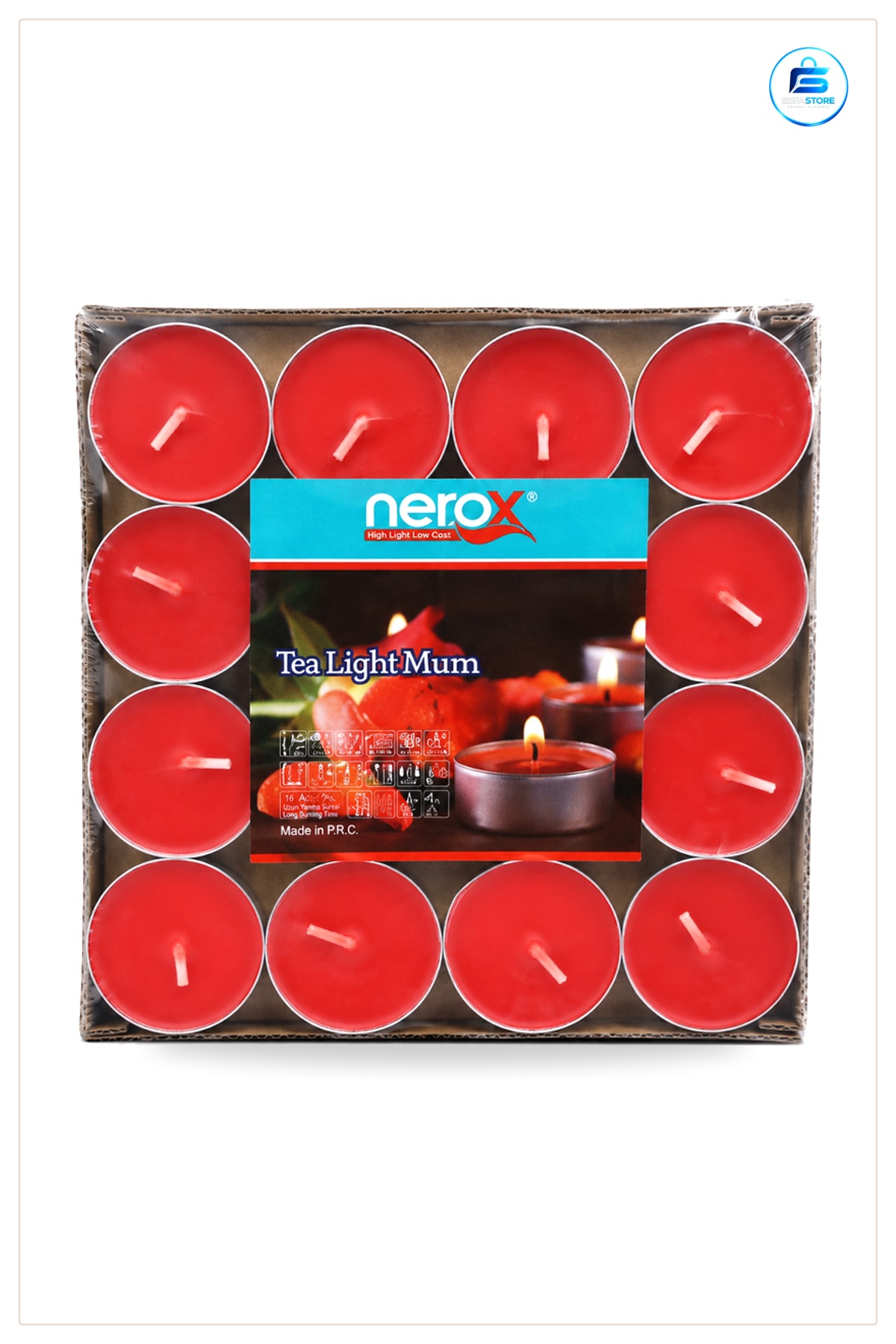 Yuvarlak Tealight Mum 32'li Parafin Pamuk Fitilli Ev Dekorasyon Ambiyans Kafe Kandil Aromaterapi