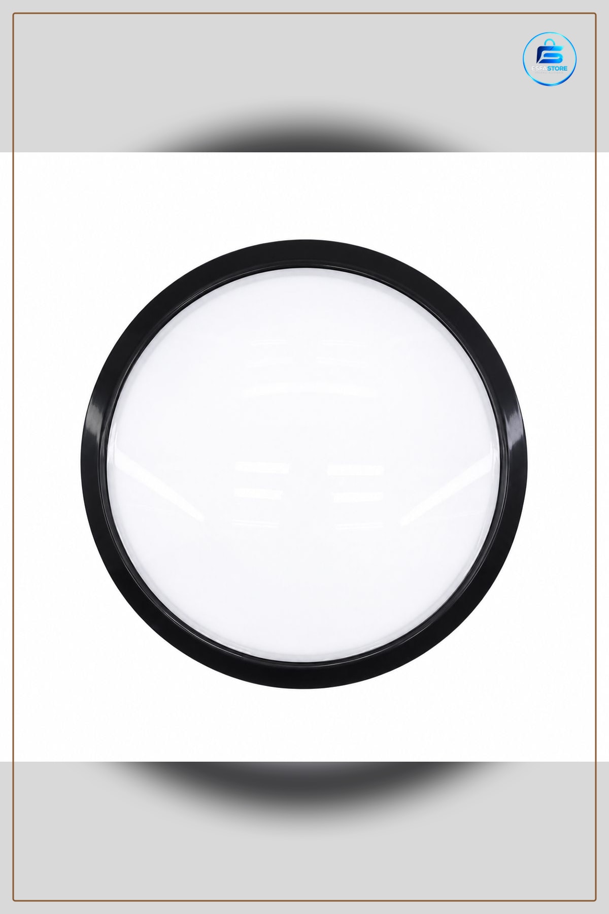LED Glop Armatür 20W Sıva Üstü Yuvarlak Siyah 6500K 1800Lm IP20 Koridor Antre Ofis Aydınlatma