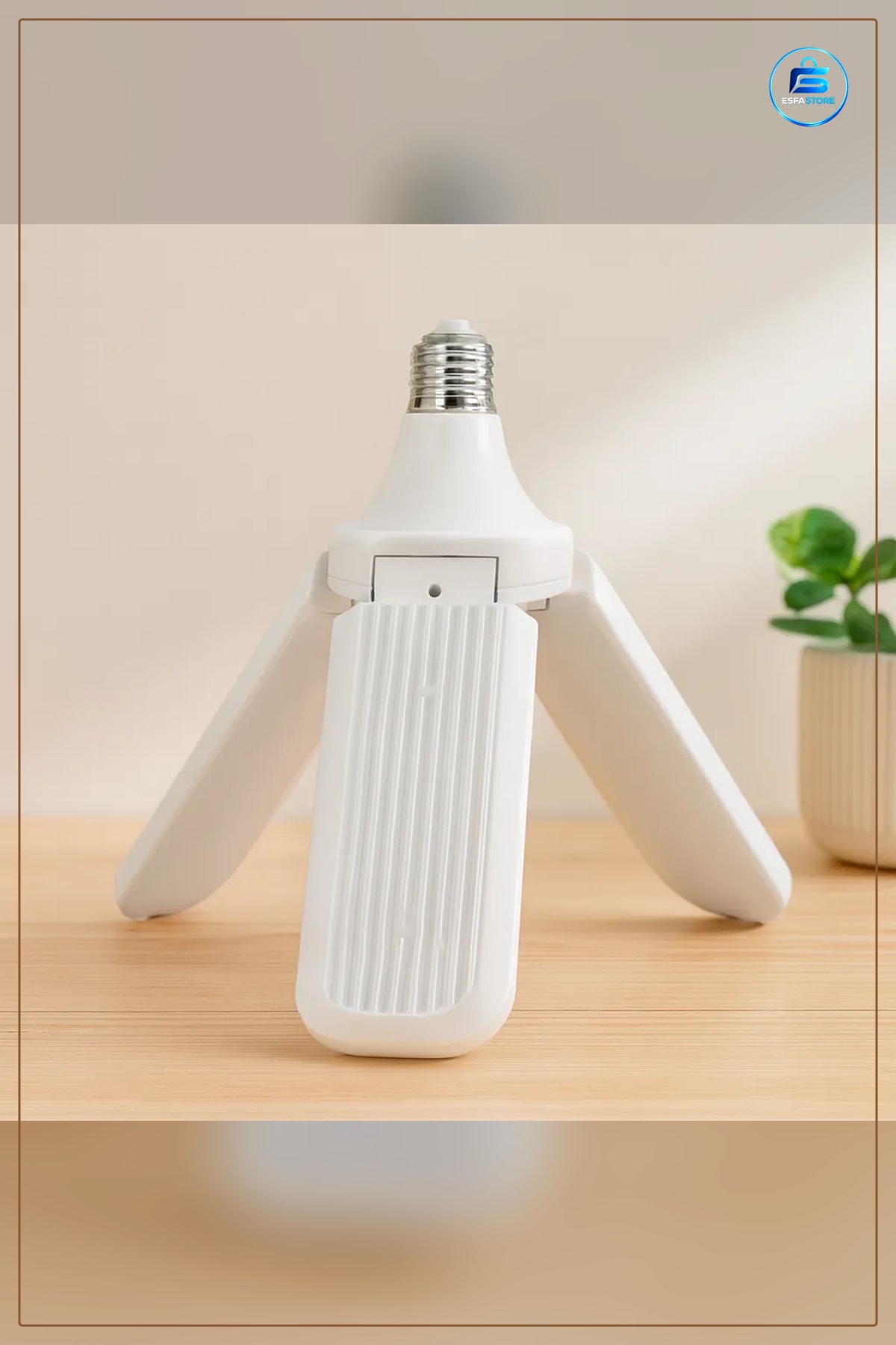 Pervane Model 3 Kollu LED Ampul Beyaz E27 24W Katlanabilir Ev ve İş Yeri Tavan Aydınlatma