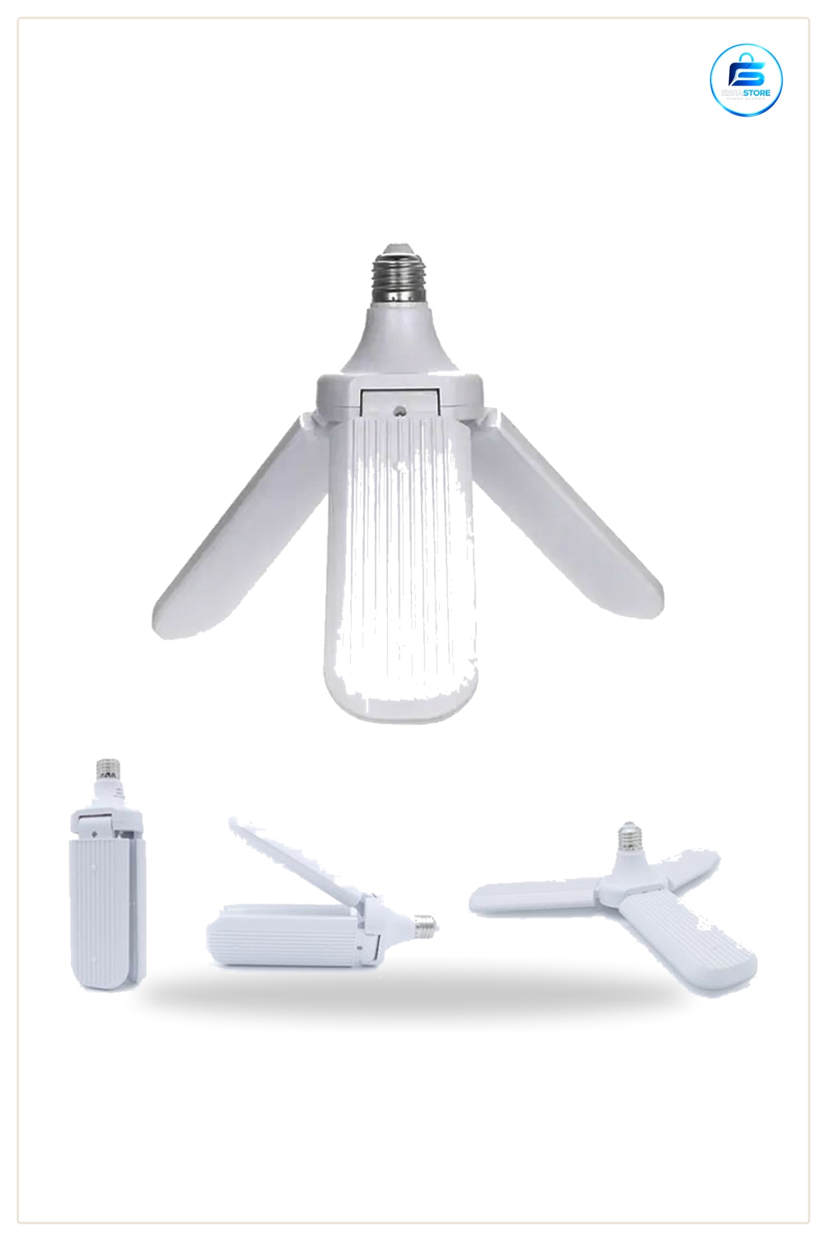 Pervane Model 3 Kollu LED Ampul Beyaz E27 24W Katlanabilir Ev ve İş Yeri Tavan Aydınlatma